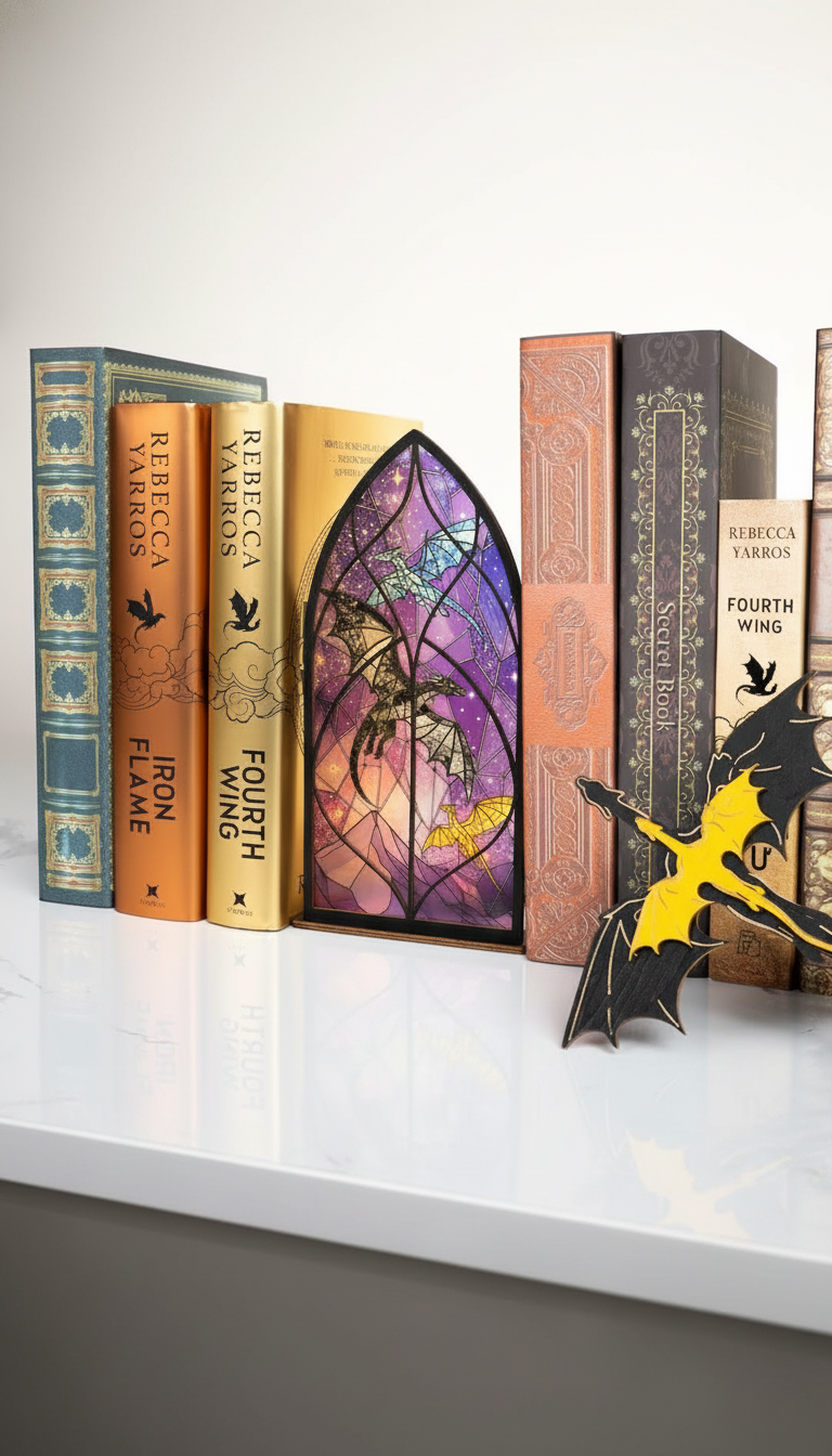 Dragon Book Nook, Dragon Library Sign, 3D Bookshelf Decor, Fantasy Book Lover Gift, Reader Gift, Bookish Shelf Decoration BNVLR26