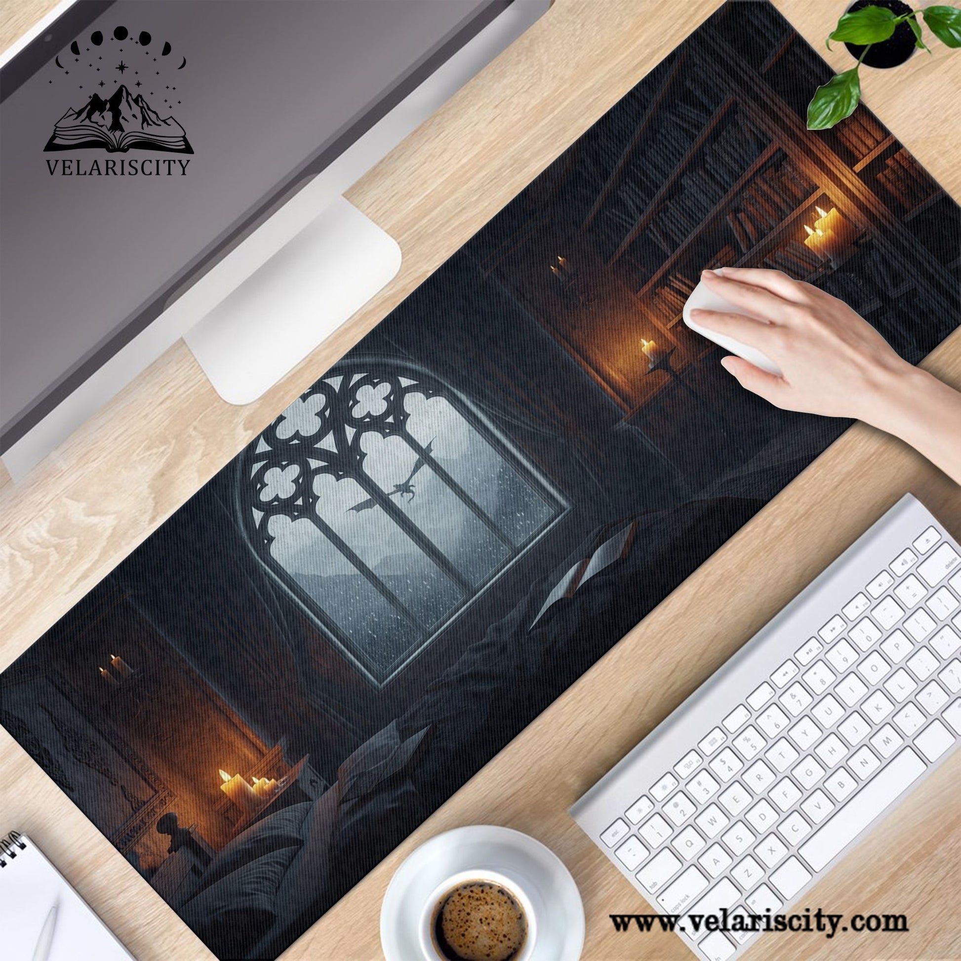 Fourth Wing Basgiath War College Desk Mat, Fantasy Dark Academia Large Desk Mat, Xaden Riorson Violet Sorrengail Bookish Gift DMVLR01