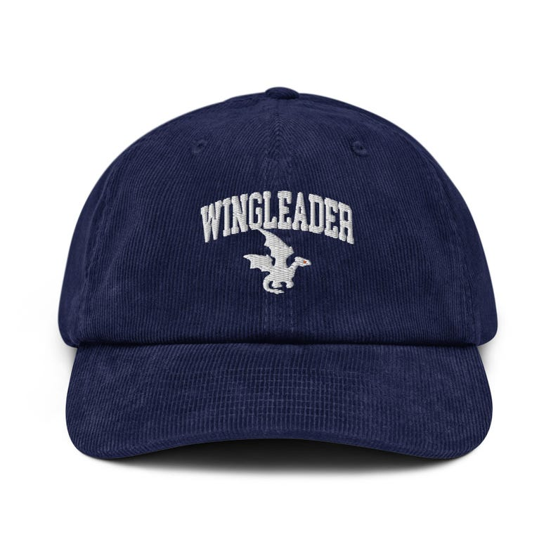 Fourth Wing Inspired, Wingleader, Dragon Rider, Bookish Hat, Corduroy Dad Hat, Embroidered Cap VLRH15
