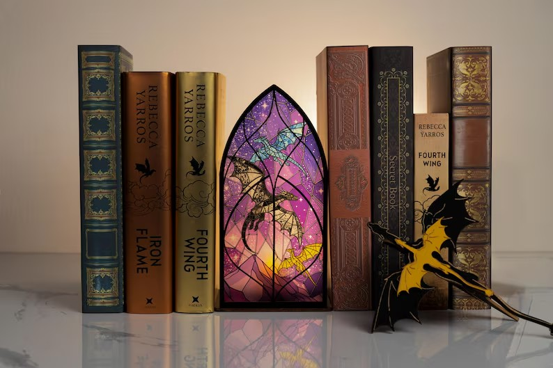 Dragon Book Nook, Dragon Library Sign, 3D Bookshelf Decor, Fantasy Book Lover Gift, Reader Gift, Bookish Shelf Decoration BNVLR26