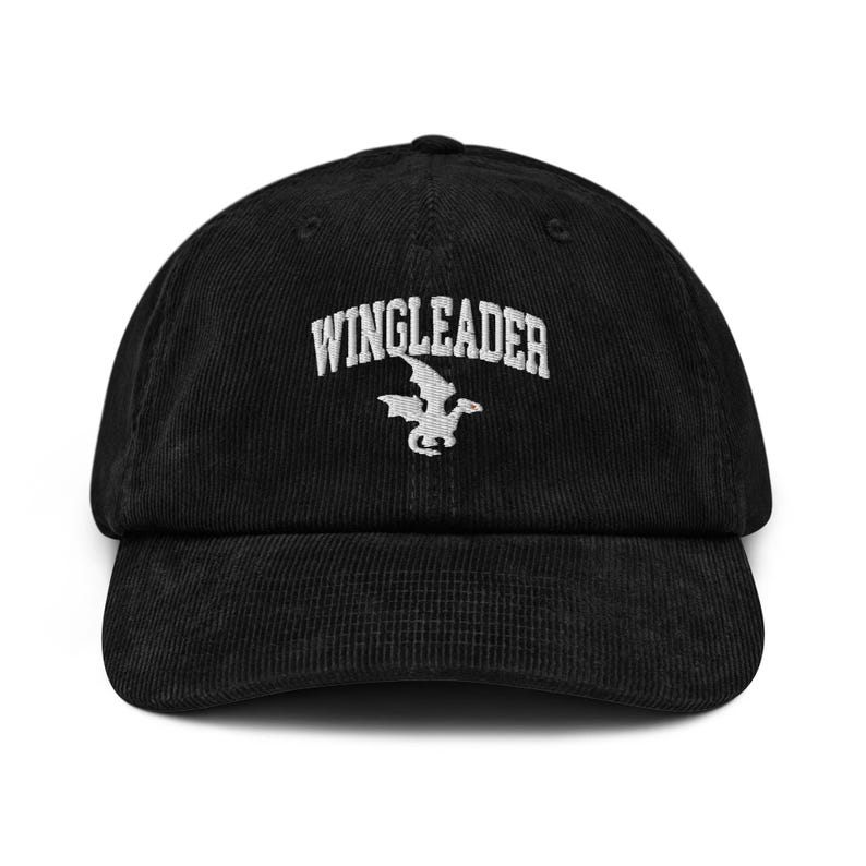 Fourth Wing Inspired, Wingleader, Dragon Rider, Bookish Hat, Corduroy Dad Hat, Embroidered Cap VLRH15
