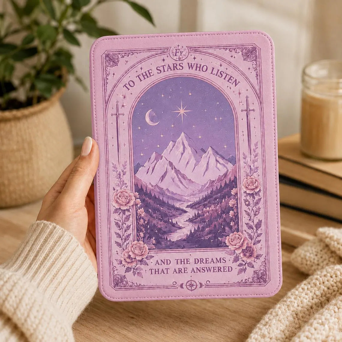 ACOTAR Kindle Case, To The Stars Who Listen Cover, Velaris Inspired Kindle Paperwhite 12th 11th Case With Strap, Kobo Clara Case	KCVLR30