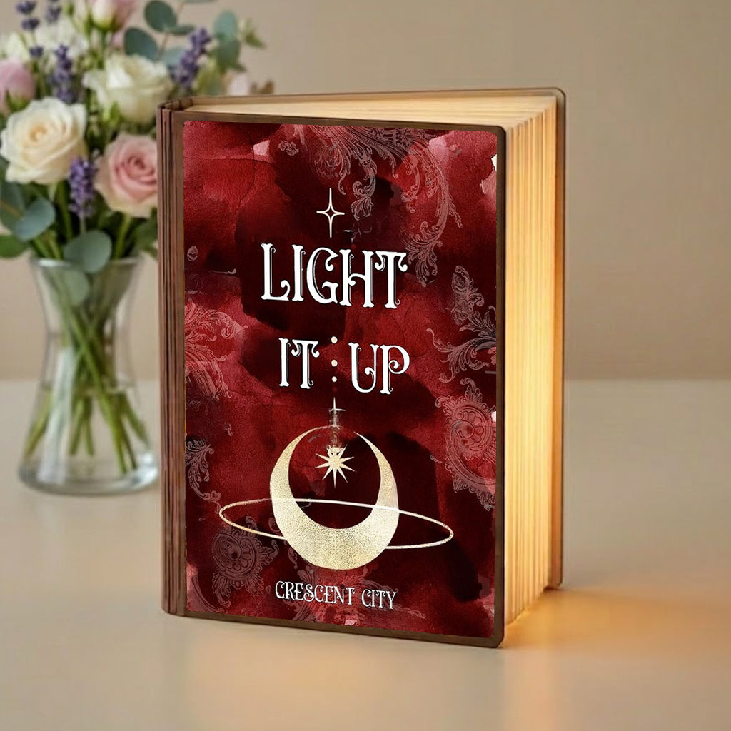 Light It Up Book Lamp, Crescent City Night Light, Fantasy Decor, Reader Gift for Fans, Mystical Bookish Home Decor BLVLR11