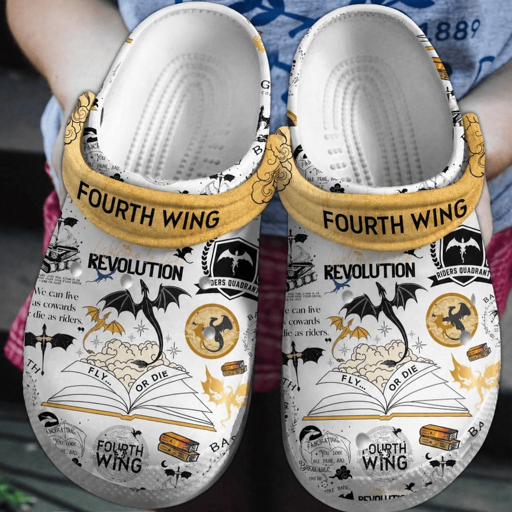 Fourth Wing Inspired Dragon Clogs, Fantasy Book Lover Shoes, Dragon Rider Shoes, Bookish Reader Gift, Romantasy Fan Shoes, CRVLR01