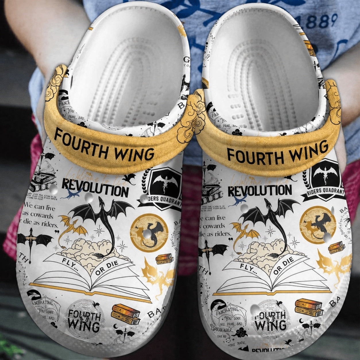 Fourth Wing Inspired Dragon Clogs, Fantasy Book Lover Shoes, Dragon Rider Shoes, Bookish Reader Gift, Romantasy Fan Shoes, CRVLR01