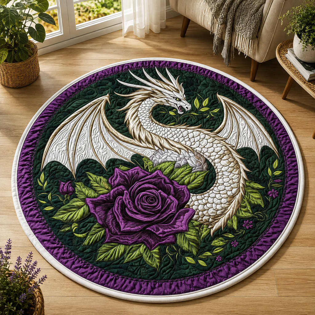 Orb of the Dragonlord Quilted Round Mat - QRVLR07