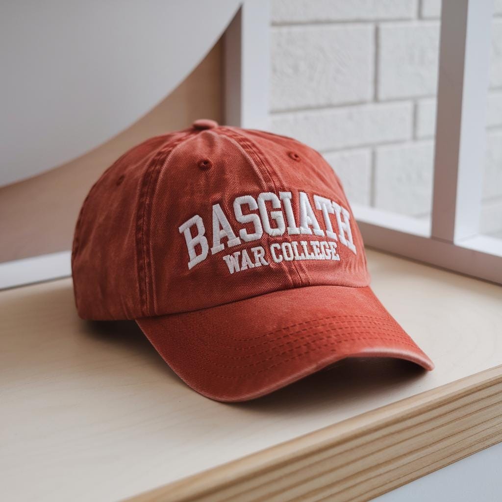 Embroidered Basgiath War College Washed Hat, Fourth Wing Embroidered Hat, Xaden Riorson, Dragon Rider Hat, Romantasy Reader Bookish Gift Cap VLRH14