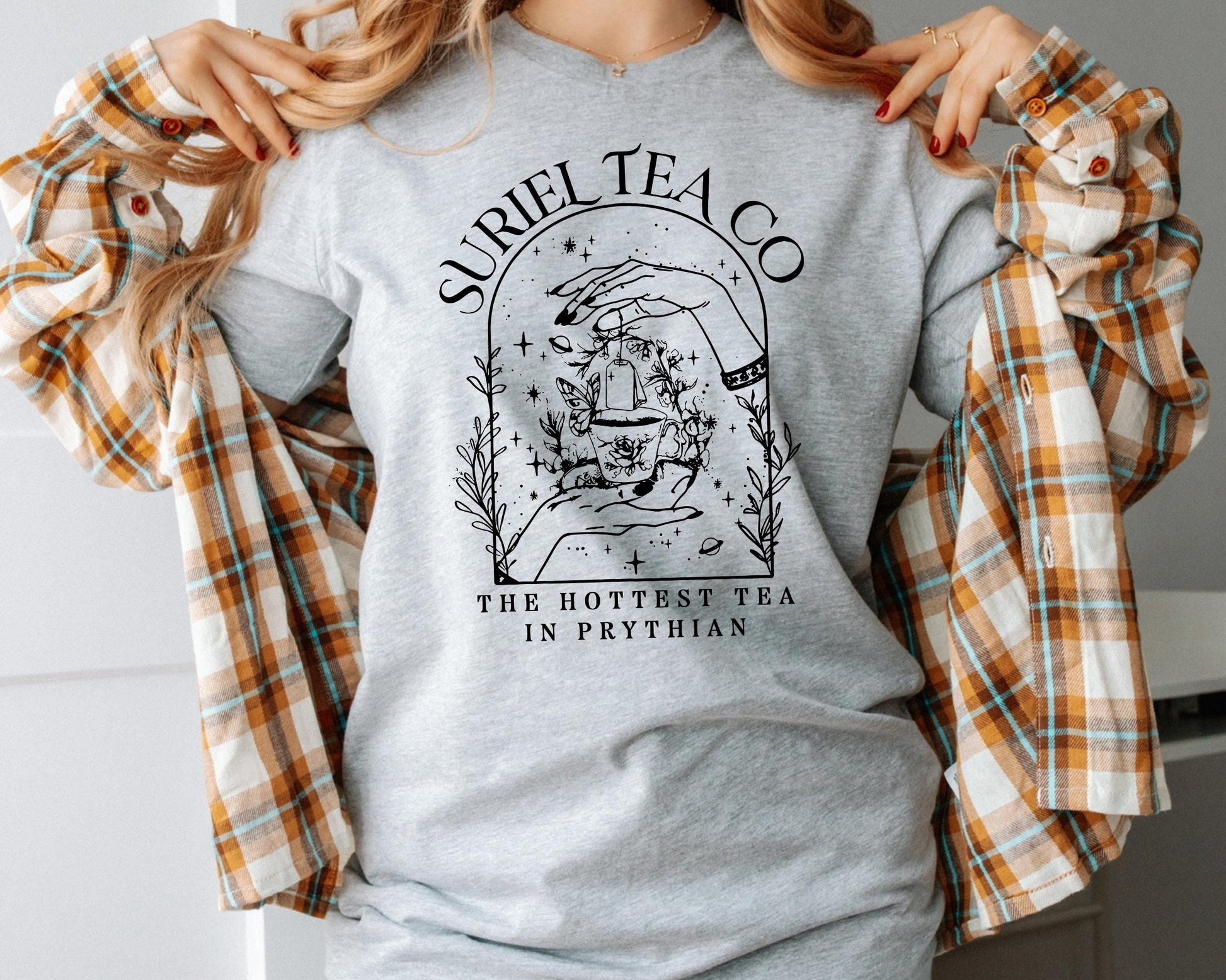 Comfort Colors Suriel Tea Co Shirt, A Court Of Thorns And Roses Shirt, Bookish Shirt, Suriel Tea Tshirt, Book Lover T-Shirt, Acotar Shirt CFVLR34