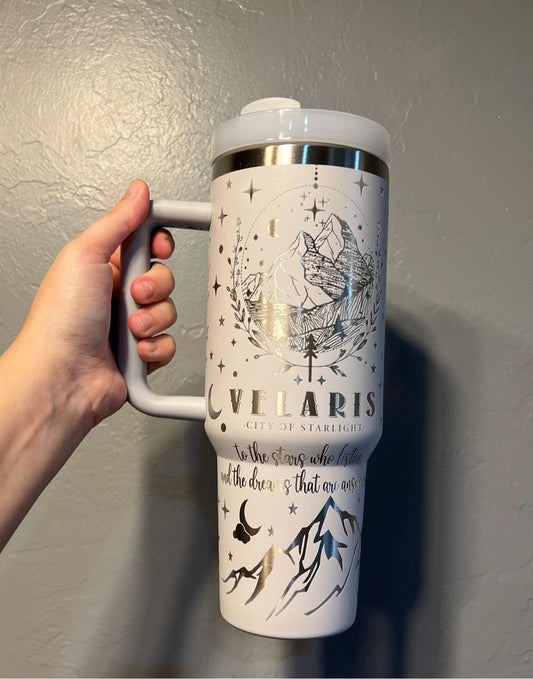 Velaris City of Starlight Tumbler 30oz/40oz, Acotar Velaris City Tumbler Gift. VLR05