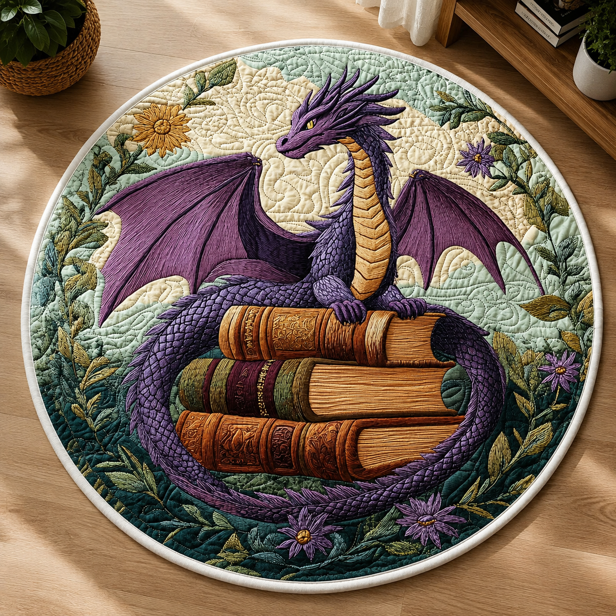 Mythic Ember Quilted Round Mat - QRVLR09