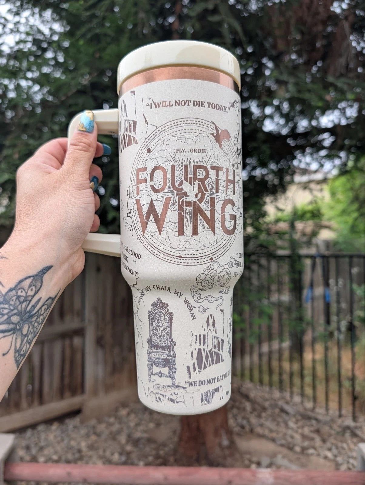 Fourth Wing 30oz/40oz Stainless Steel Tumbler, The Empyrean Tumbler, Basgiath Dragon Tumbler, VLR60