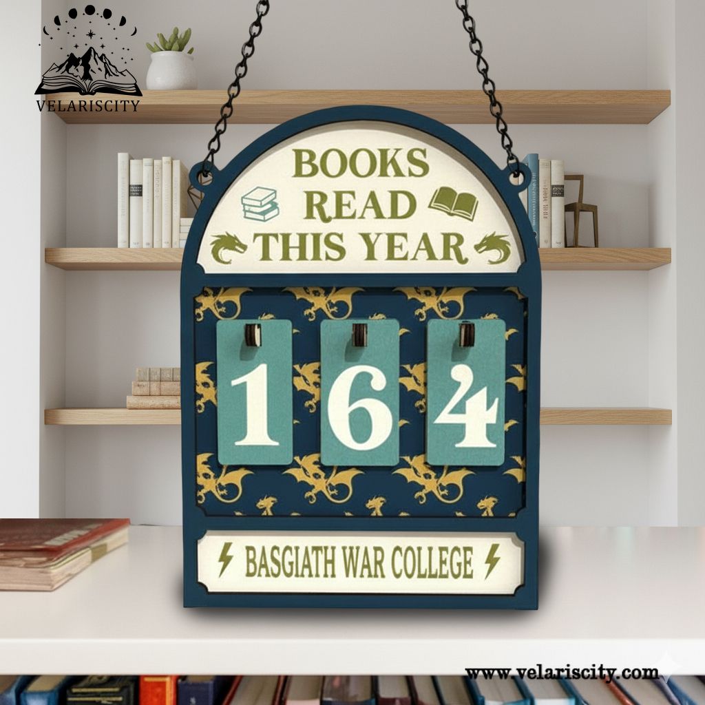 Fourth Wing Book Tracker Sign, Basgiath War College Decor, Reading Tracker, Book Lover Gift, Dragon Bookish Sign, Book Count Display BTVLR03