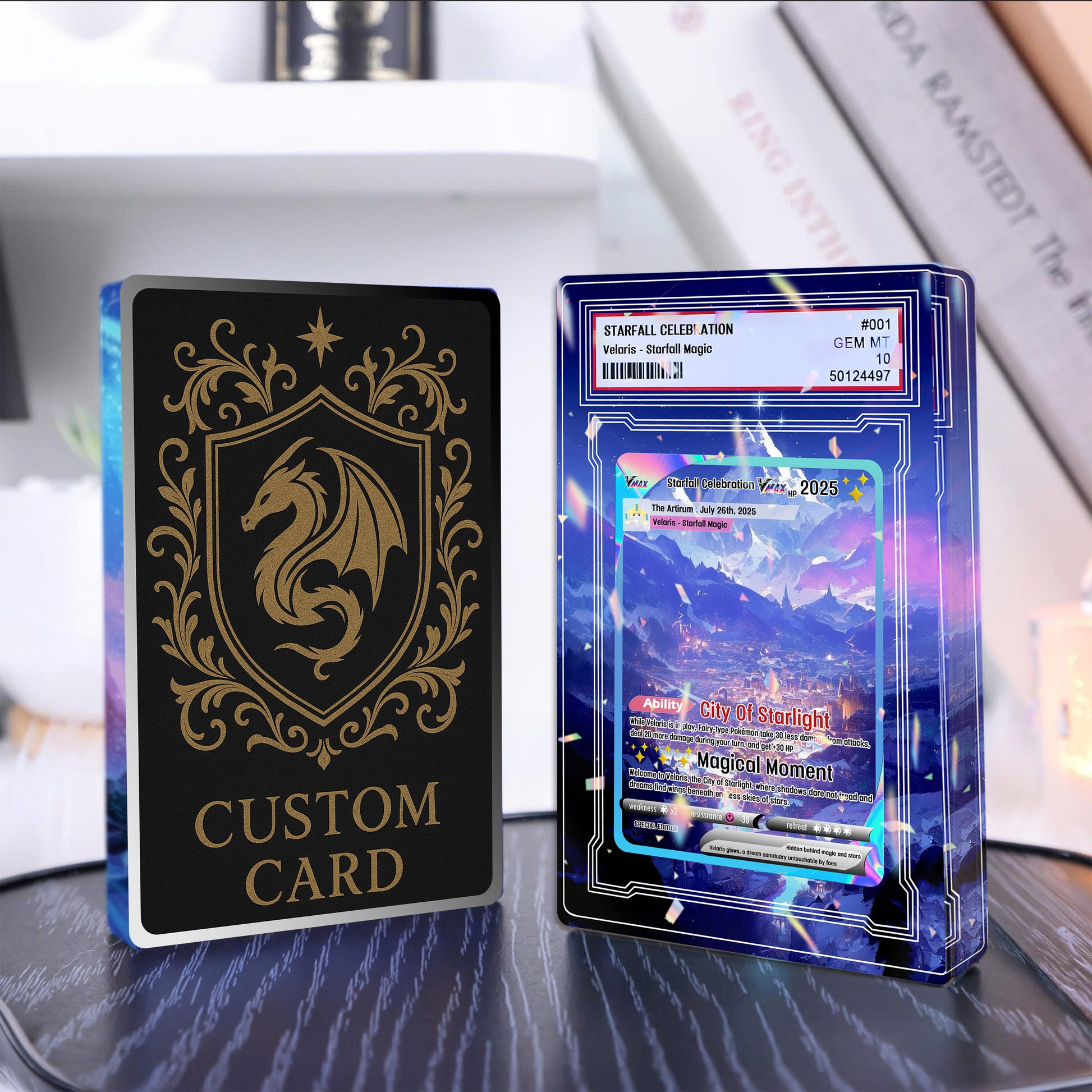 Velaris Starfall Acrylic Block, ACOTAR Acrylic Block, Fantasy Fanart Gift, Home Decor Collectible for Book Lovers & Night Court Fans ABVLR02