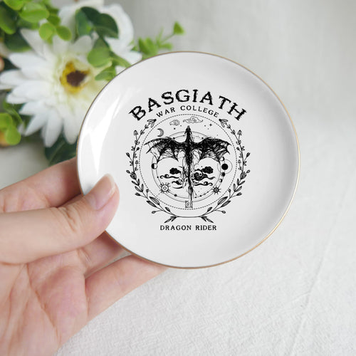 Basgiath War College Jewelry Dish, Dragon Rider Dish, Fourth Wing Trinket Dish, Empyrean Series Ring Dish, Fantasy Reader Decor JDVLR02