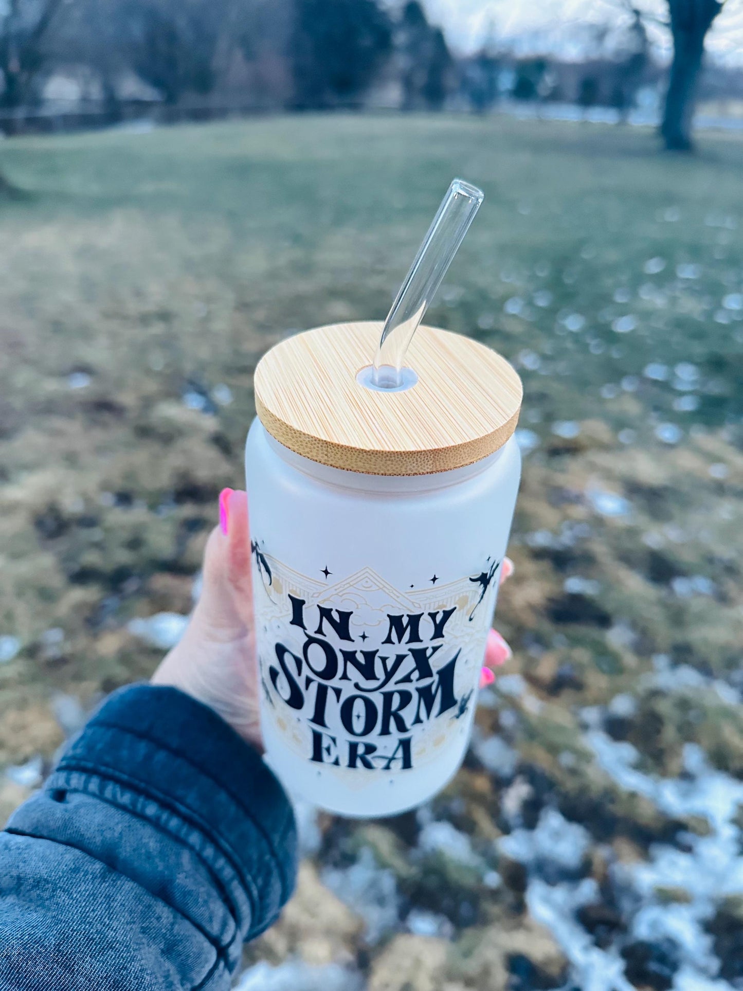 Fourth Wing cup, Iced coffee cup. Onyx Storm cup. Fourth Wing fan. Onyx Storm gift,  Book lover, Gift GLVLR03