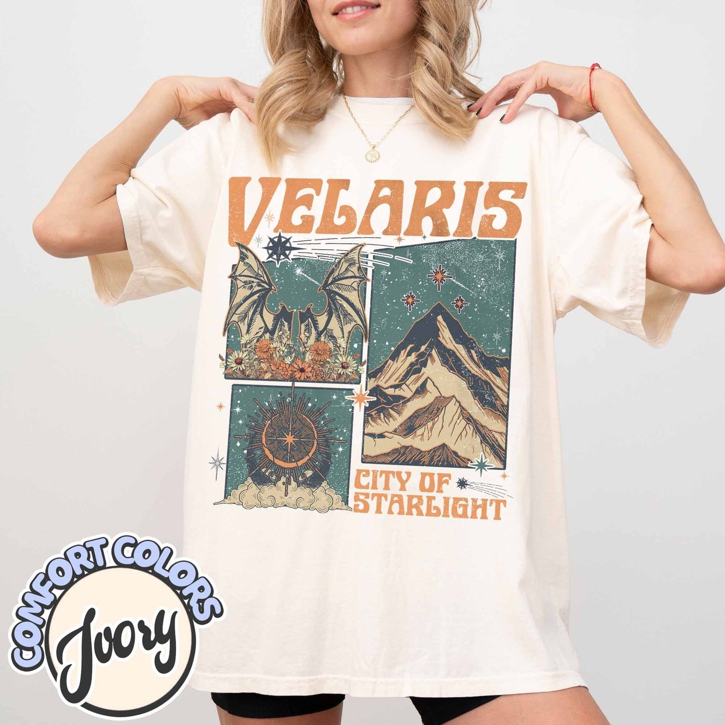 Velaris City of Starlight Acotar Comfort Colors Shirt, the Night Court Shirt, Bookworm Shirt, Court of Thorns and Roses, Acotar Shirt CFVLR52