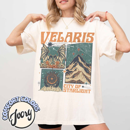 Velaris City of Starlight Acotar Comfort Colors Shirt, the Night Court Shirt, Bookworm Shirt, Court of Thorns and Roses, Acotar Shirt CFVLR52