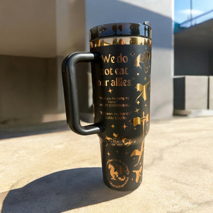 Iron Flame Engraved Tumbler 30oz/40oz, Basgiath Tumbler, Bookish Gift, Fourthwing Tumbler. VLR02