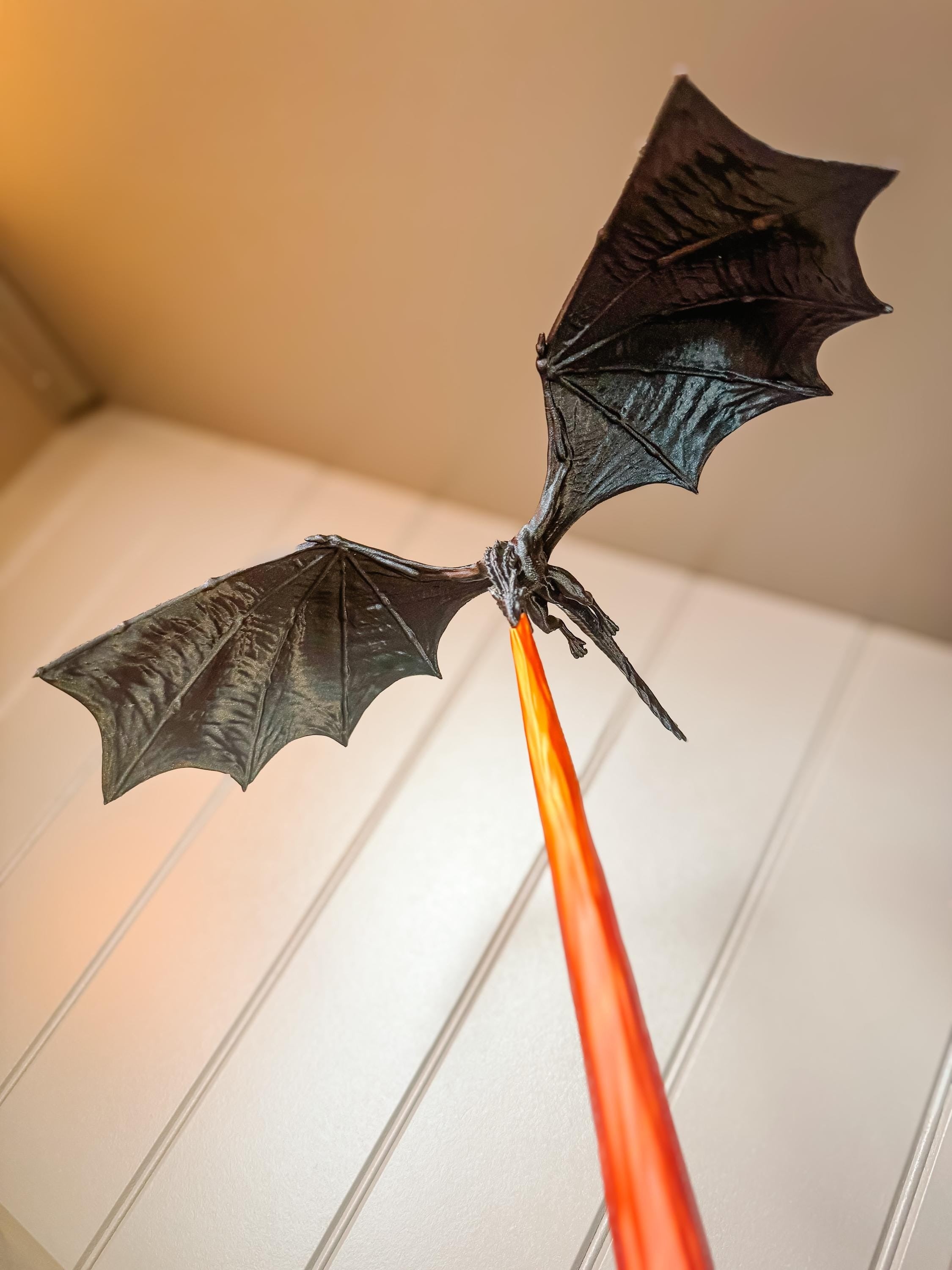 Fly-By Fire Breathing Dragon Bookshelf Decor, Fantasy Display for Dragon Lovers, Dragon Book Shelf Decor, Book Dragon, Summer