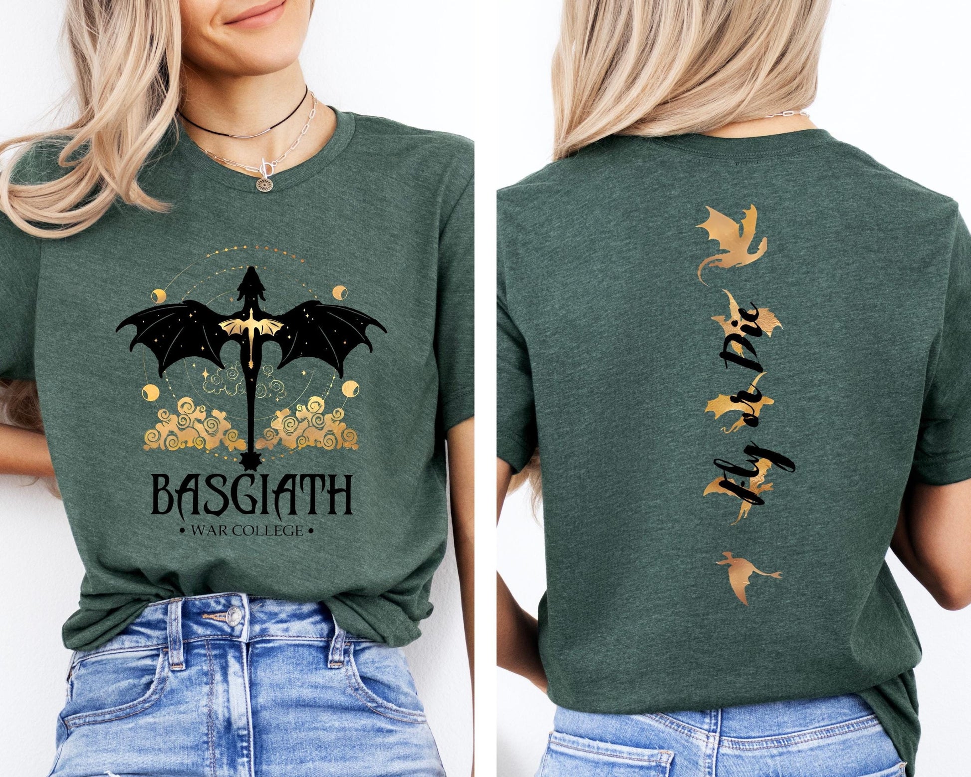 Comfort Colors Basgiath War College T-shirt ,Dragon Rider, Fly or Die,Riders Quadrant,Rebecca Yoros, Fourth Wing Shirt, Violet Sorrengail,Xaden Riorson CFVLR17