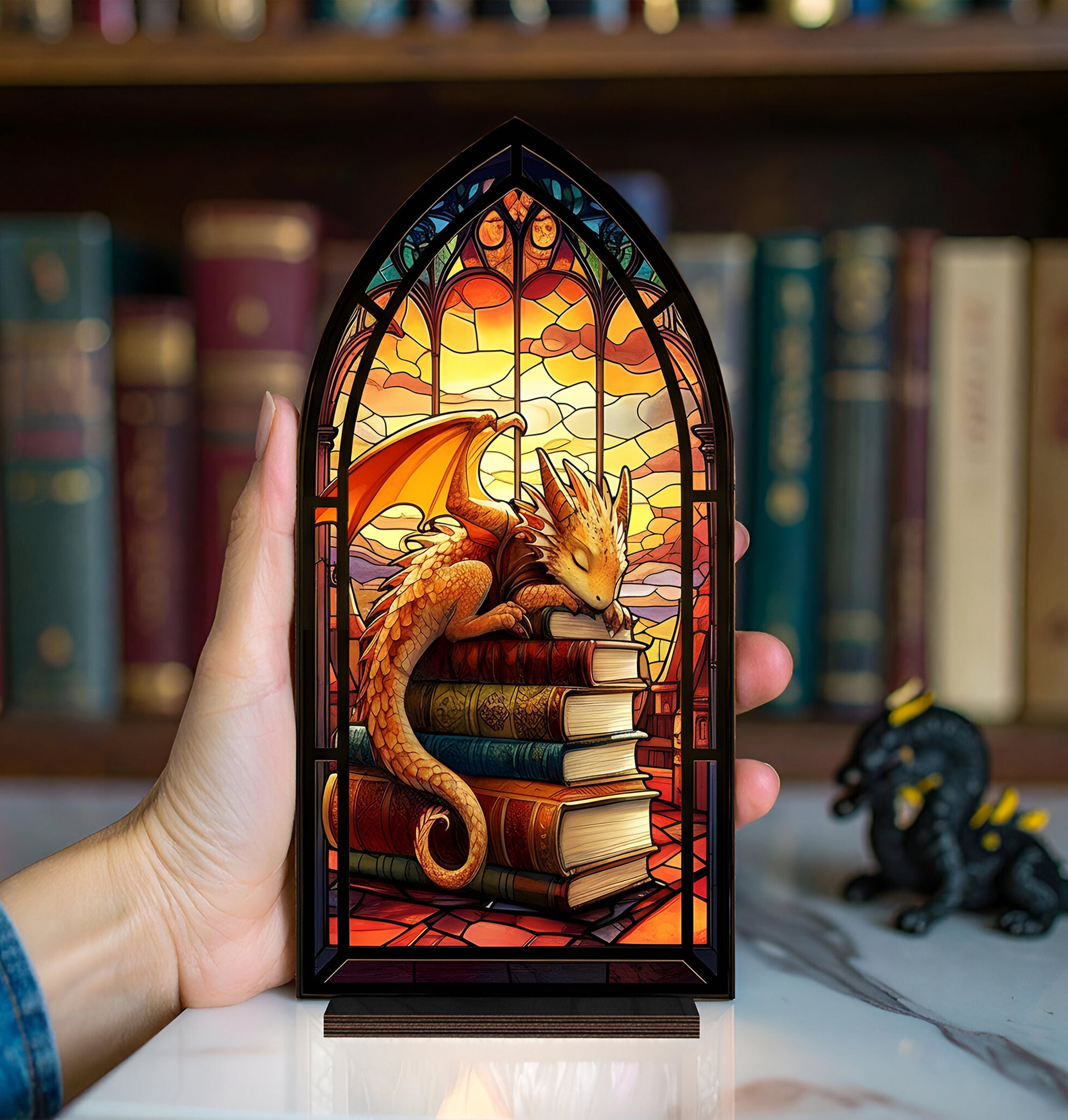 Andarna Fourth Wing Book Nook, Fantasy Dragon Decor, Cozy Reading Nook Light, Bookish Gift for Readers, Magical Home Accent BNVLR22