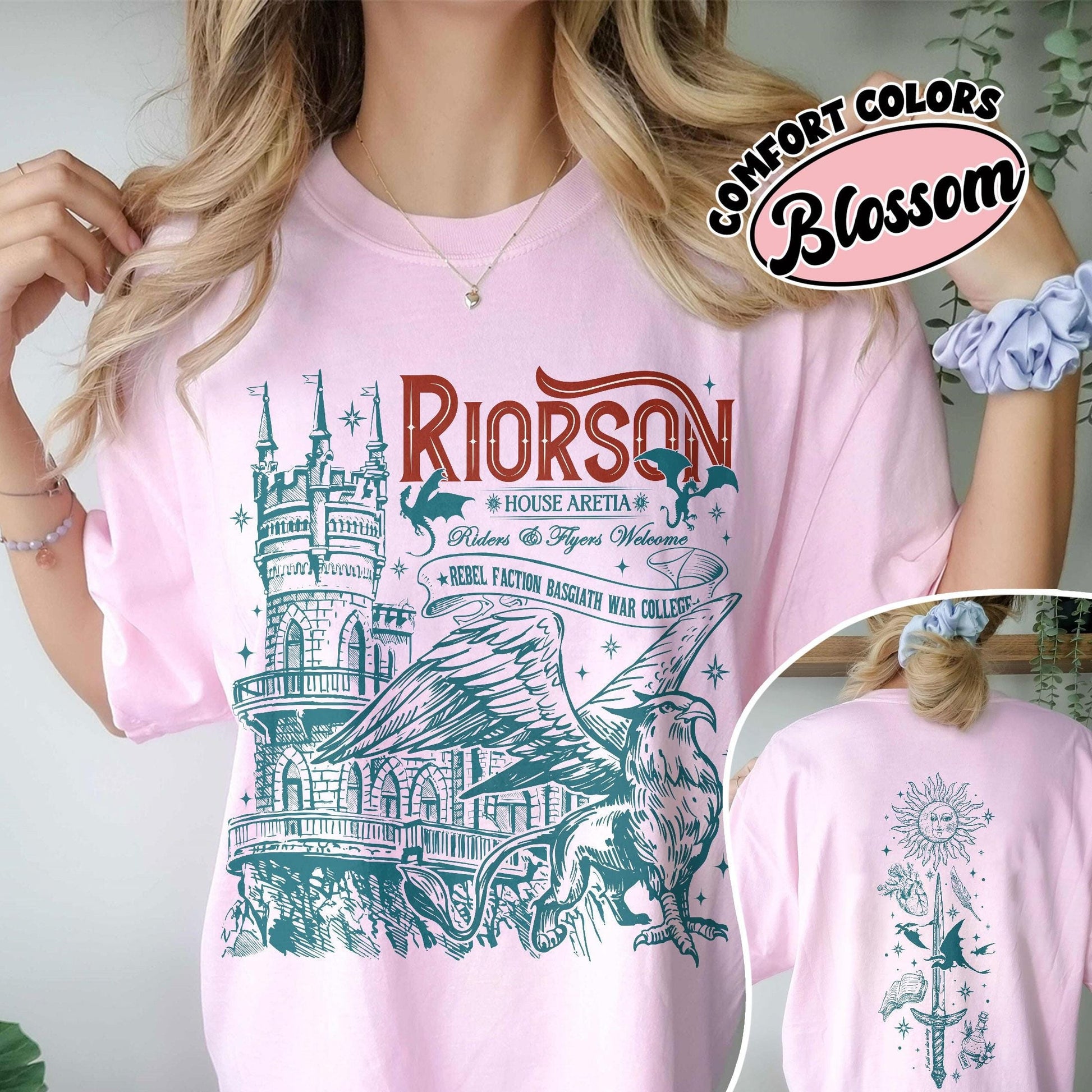 Comfort Colors Xaden Riorson House Comfort Colors Shirt, Iron Flame Shirt, Dragon Rider 2-Sided Shirt, Violet Sorrengail, Bookish Gifts CFVLR38
