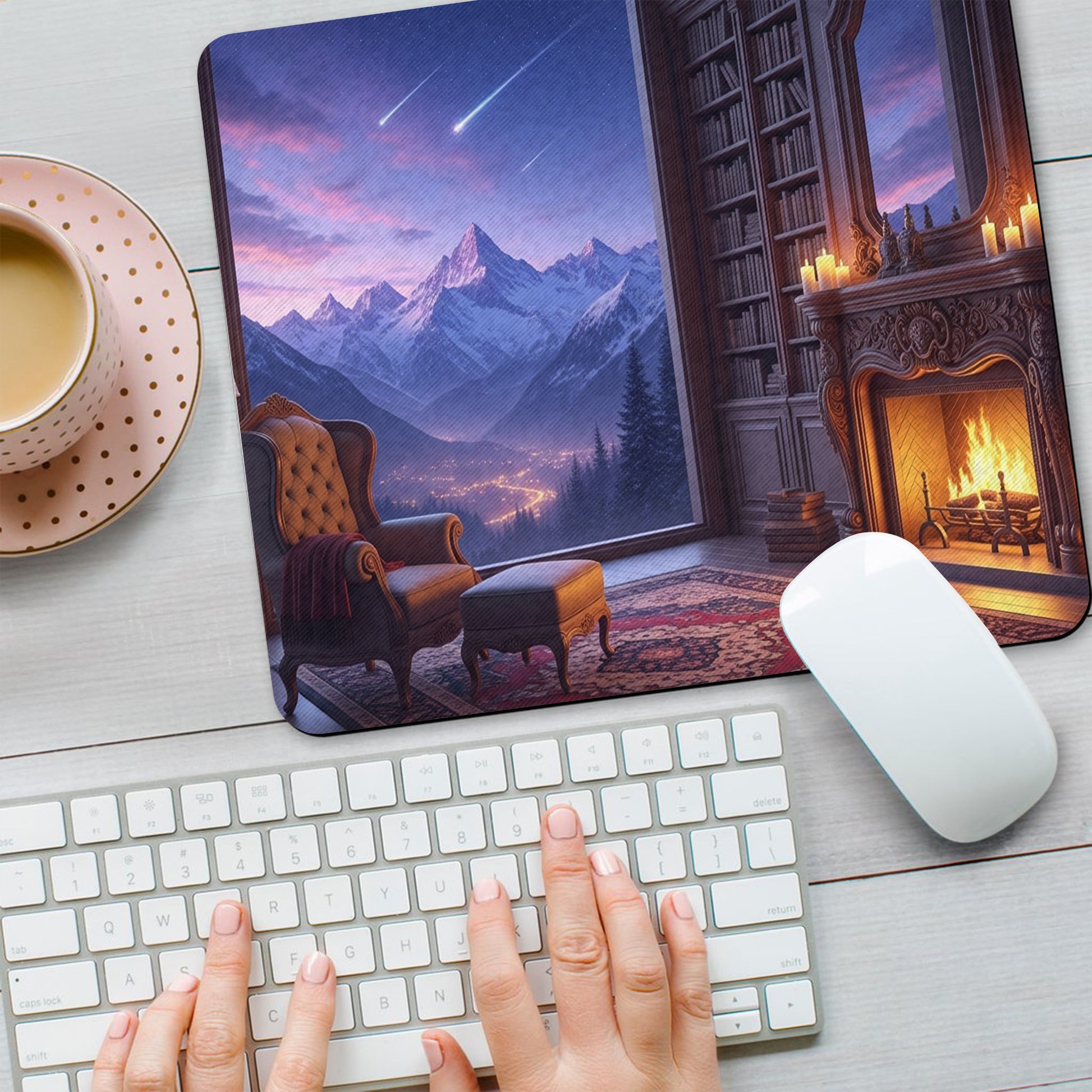 ACOTAR Velaris Desk Mat, City of Starlight Fantasy Large Desk Mat, A Court of Thorns and Roses Bookish Gift DMVLR02