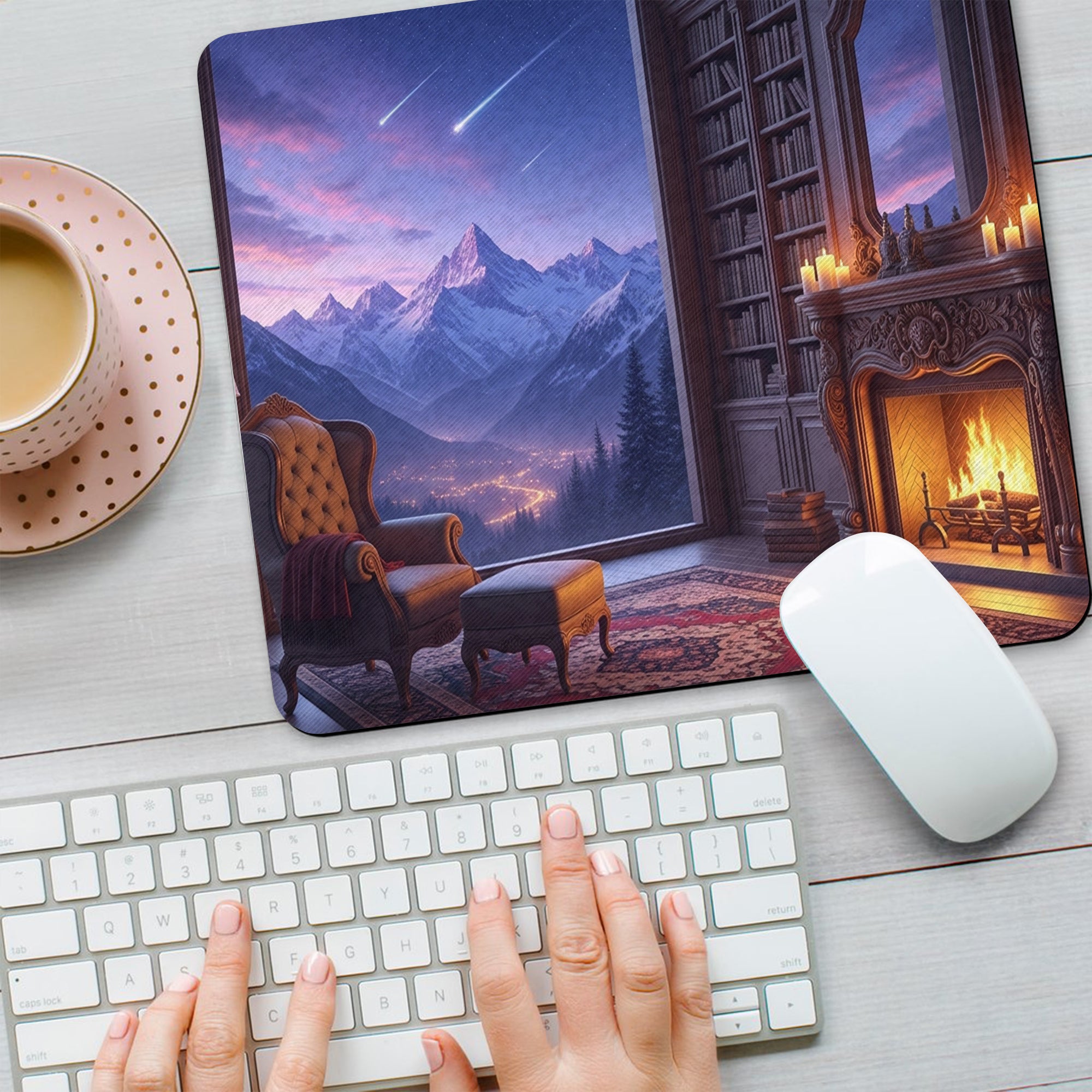 ACOTAR Velaris Desk Mat, City of Starlight Fantasy Large Desk Mat, A Court of Thorns and Roses Bookish Gift DMVLR02