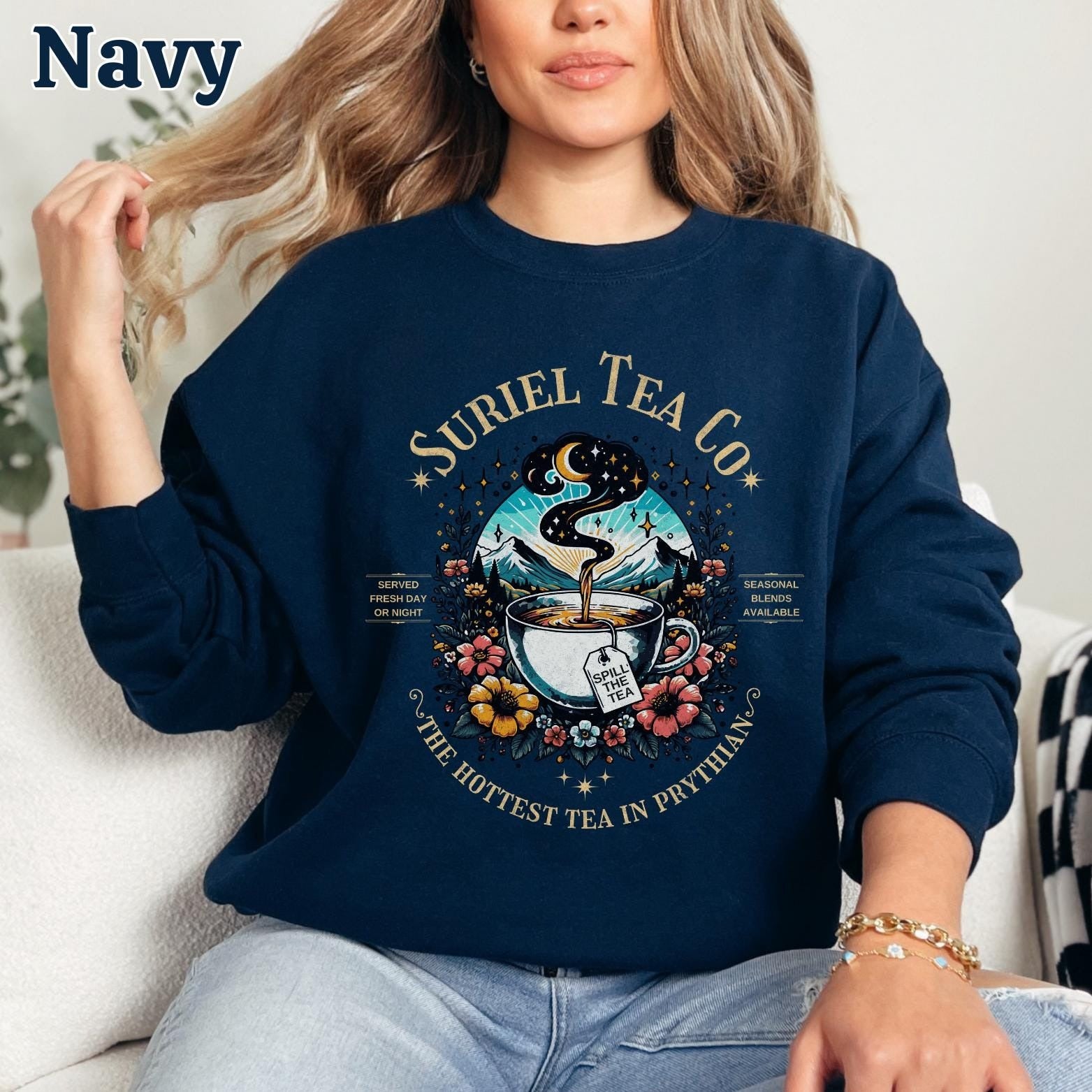 Comfort Colors Suriel Tea Co Shirt, ACOTAR Suriel Tea Shirt, Velaris T-Shirt, A Court Of Thorns and Roses Shirt, SJM Merch, Bookish Shirt, Book Lover Gift CFVLR35