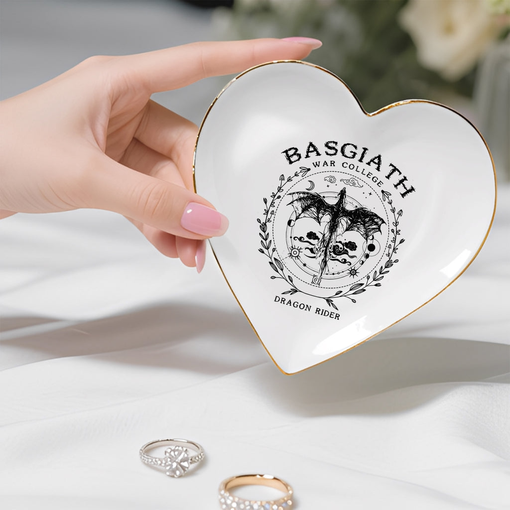 Basgiath War College Jewelry Dish, Dragon Rider Dish, Fourth Wing Trinket Dish, Empyrean Series Ring Dish, Fantasy Reader Decor JDVLR02