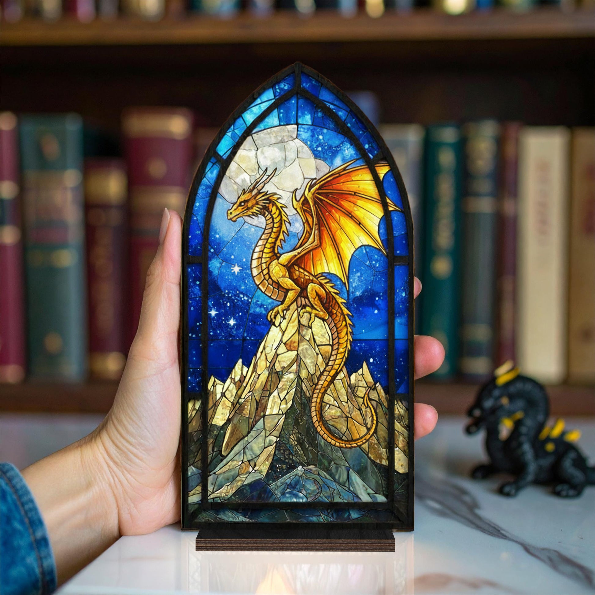 Andarna Fourth Wing Dragon Book Nook, Fantasy Bookshelf Insert, Reader Decor, Bookish Gift, Fantasy Collectible BNVLR19