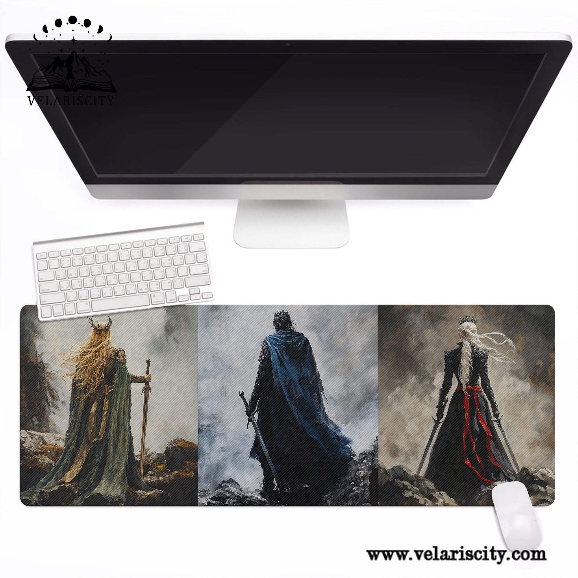 Throne of Glass Desk Mat, Manon Blackbeak, Dorian Havilliard, Aelin Galathynius Mouse Pad, Sarah J Maas Inspired Desk Pad DMVLR25