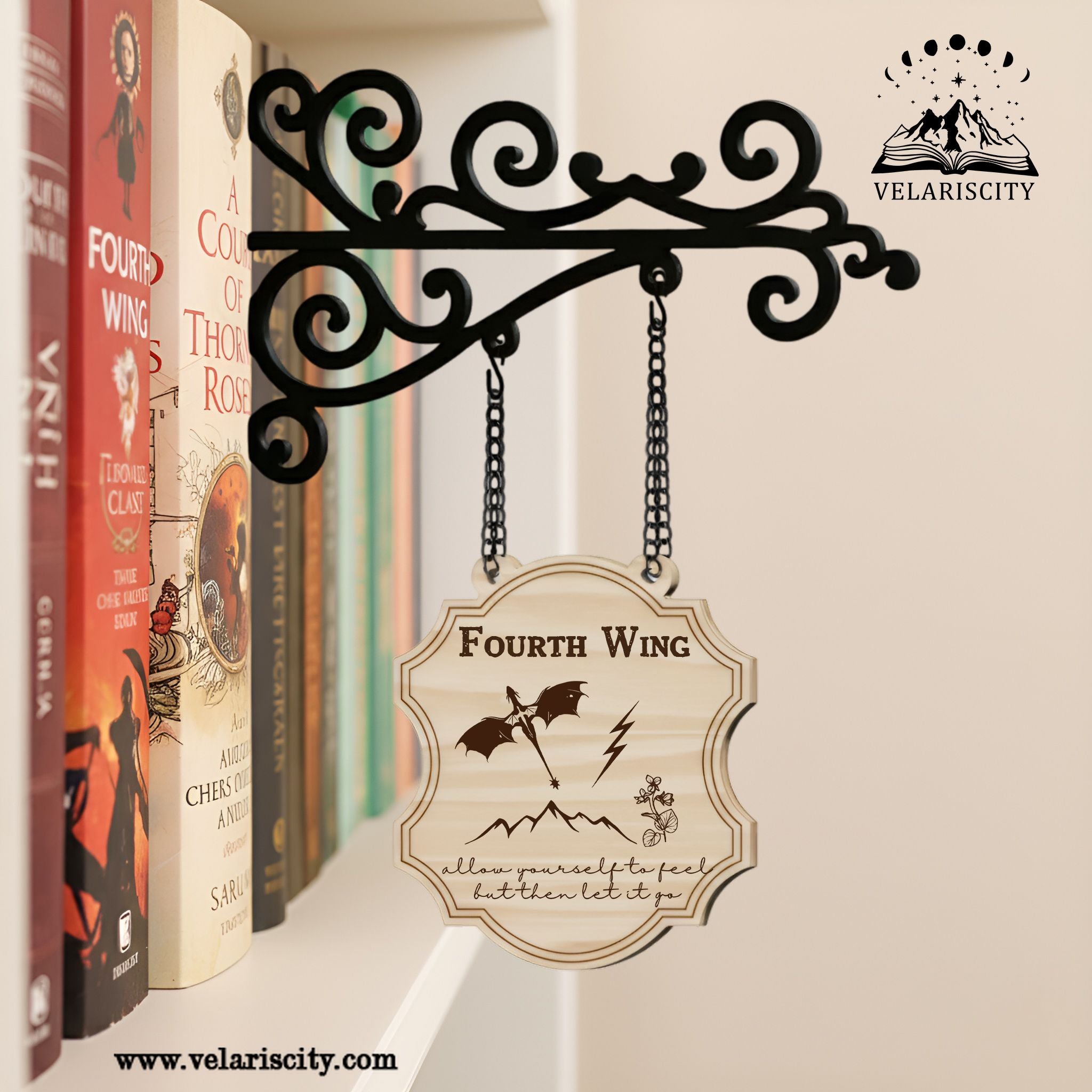 Fourth Wing Book Tavern Signs, Dragon Rider Quote Wooden Sign, Empyrean Fantasy Decor Gift, Fantasy Decor for Book Lovers, Home Library Decor, Book Gift BSVLR20