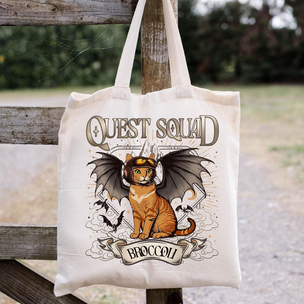 Quest Squad Broccoli Canvas Tote Bag, Onyx Storm Canvas Tote Bag, Fourth Wing, Xaden Riorson, Ridoc Romantasy Fan Shirt, Dragon Rider TBVLR18