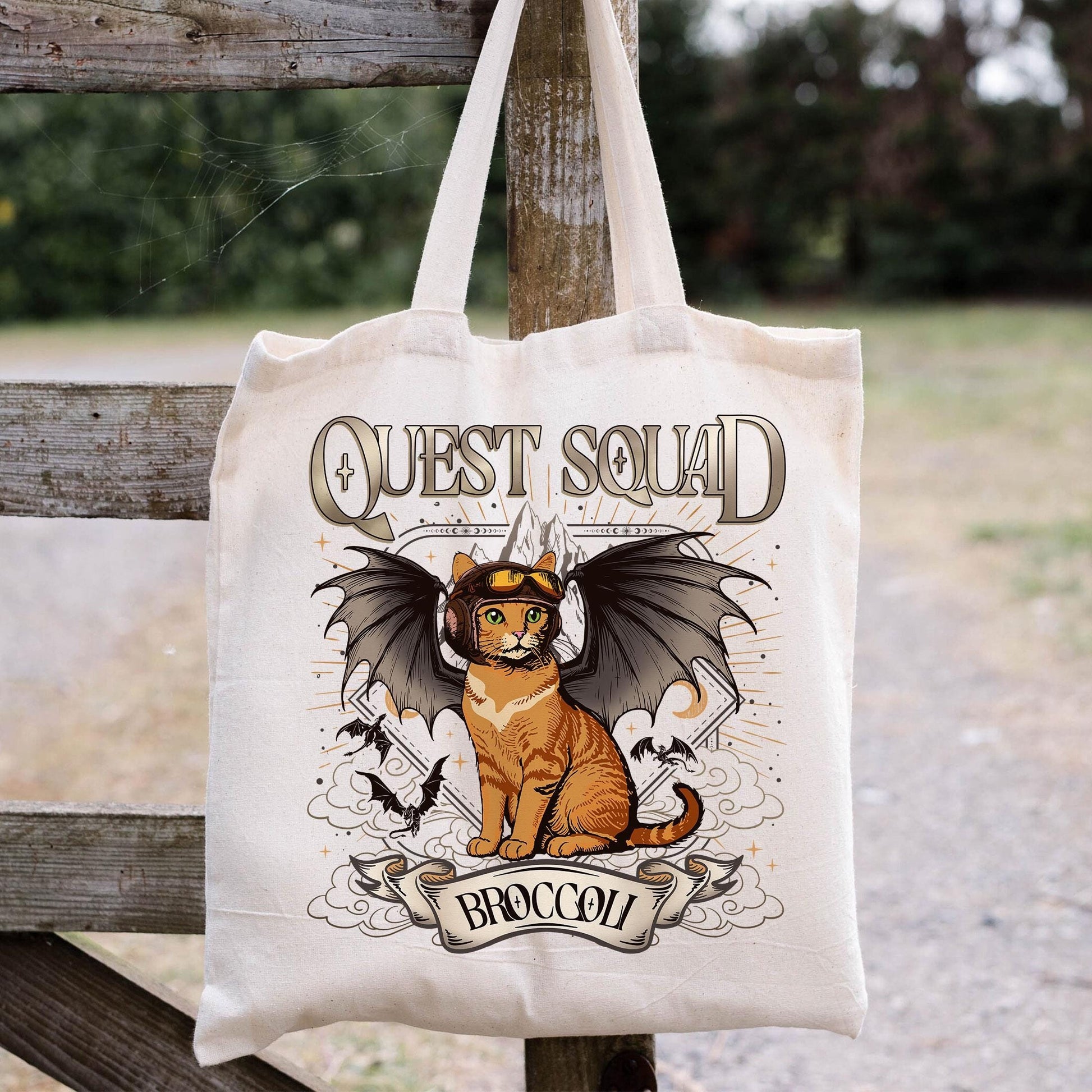 Quest Squad Broccoli Canvas Tote Bag, Onyx Storm Canvas Tote Bag, Fourth Wing, Xaden Riorson, Ridoc Romantasy Fan Shirt, Dragon Rider TBVLR18