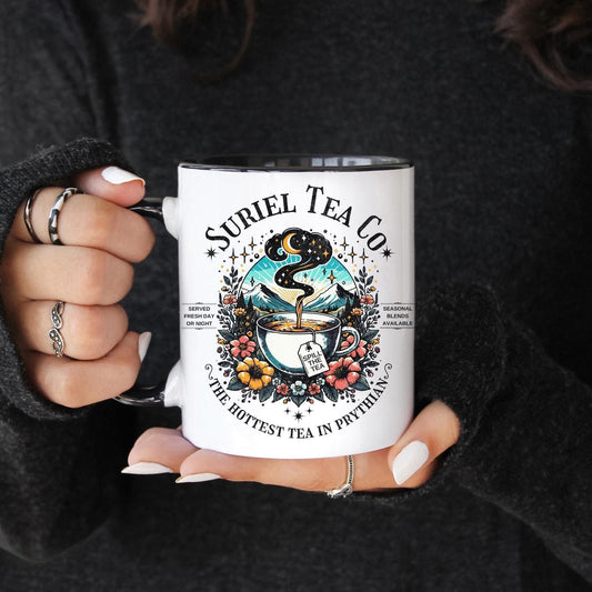 Suriel Tea Company Mug, ACOTAR Coffee Cup, Two Tone Colorful Mug, Book Lover Gift, Spill the Tea Mug, SJM Mug, Bookish Coffee Mug MGVLR20