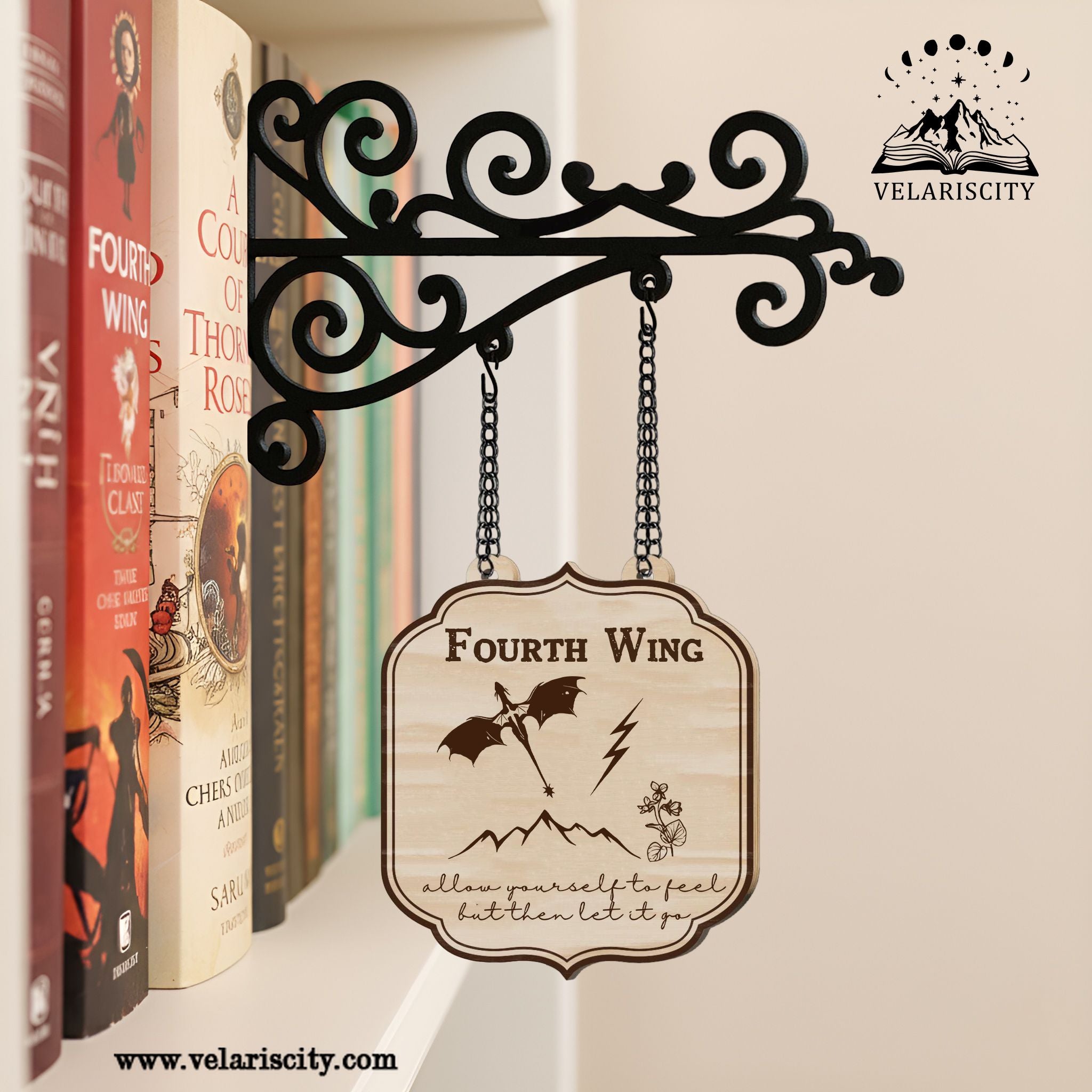 Fourth Wing Book Tavern Signs, Dragon Rider Quote Wooden Sign, Empyrean Fantasy Decor Gift, Fantasy Decor for Book Lovers, Home Library Decor, Book Gift BSVLR20