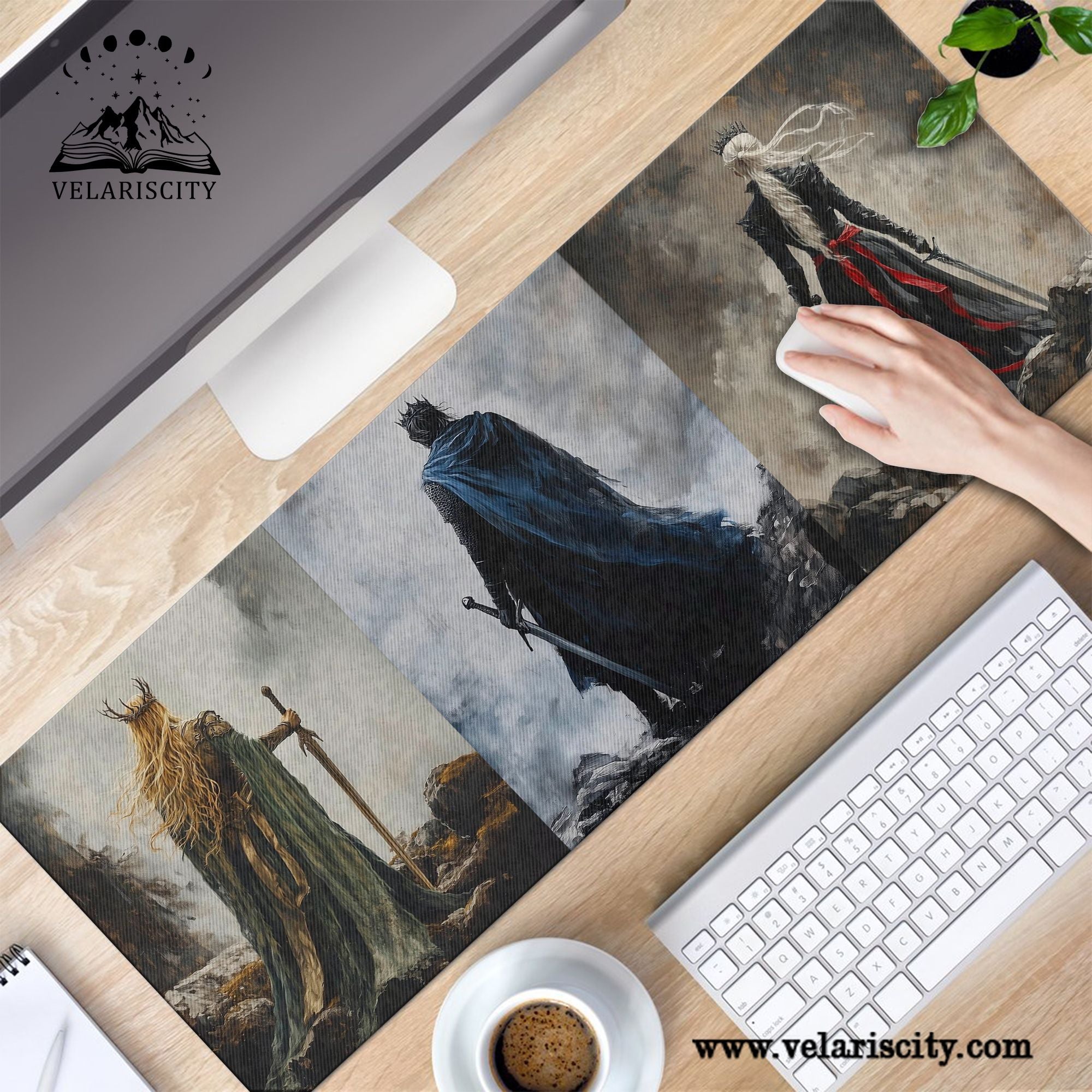 Throne of Glass Desk Mat, Manon Blackbeak, Dorian Havilliard, Aelin Galathynius Mouse Pad, Sarah J Maas Inspired Desk Pad DMVLR25