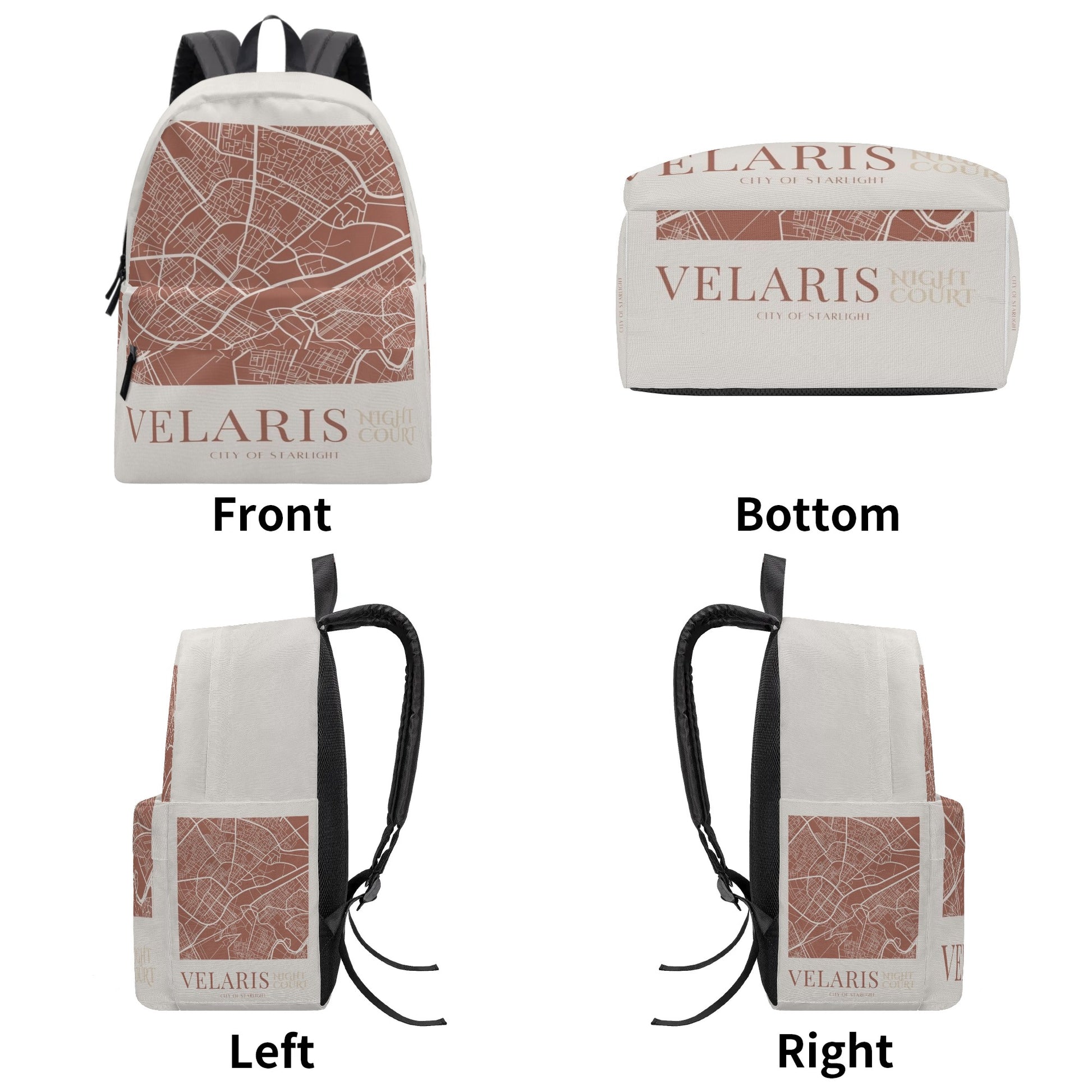 ACOTAR Backpack, Velaris City Map, Night Court Design, Book Lover Gift BPVLR19