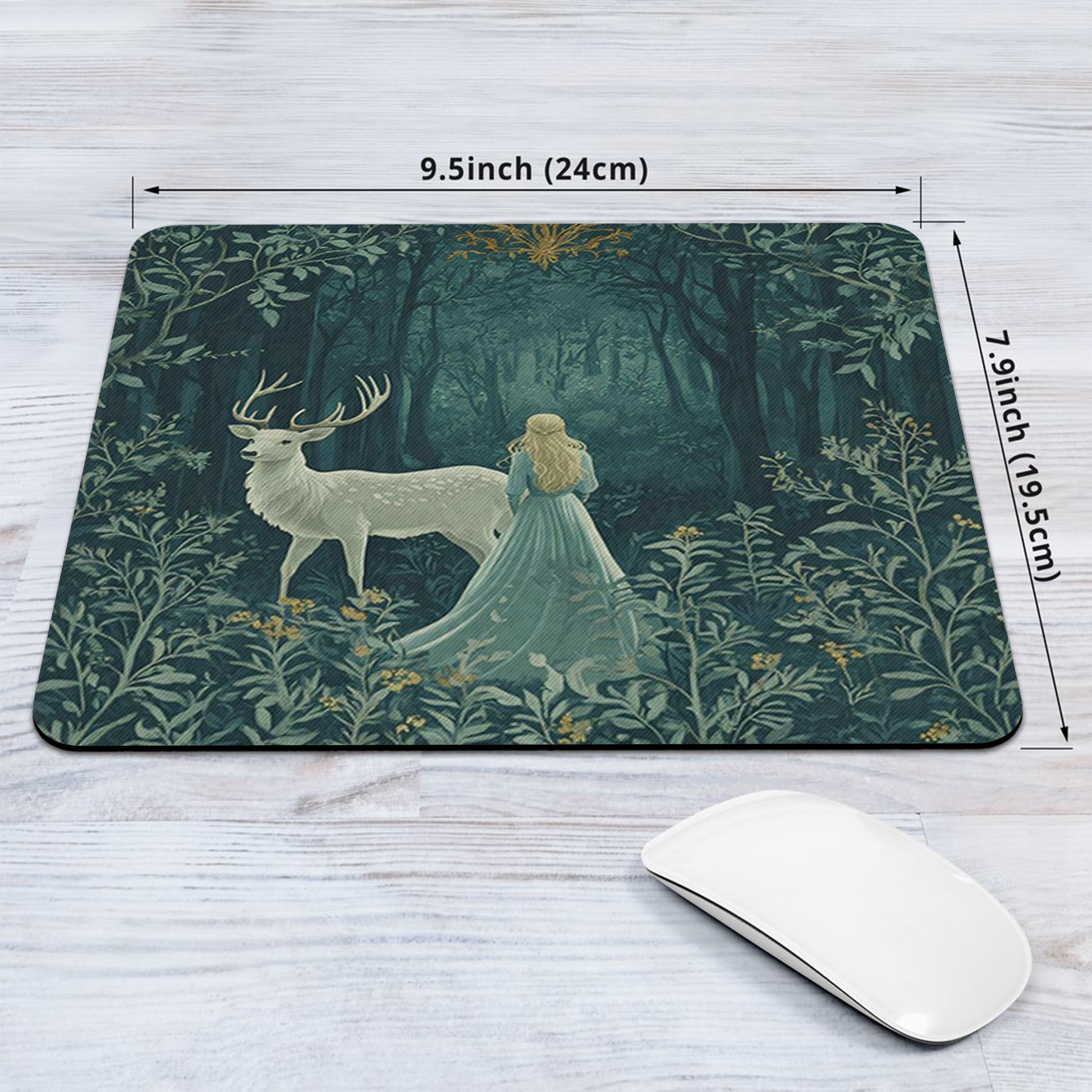 Throne of Glass Desk Mat, Aelin and the Stag of Terrasen, Sarah J Maas Fantasy Book Desk Pad DMVLR20