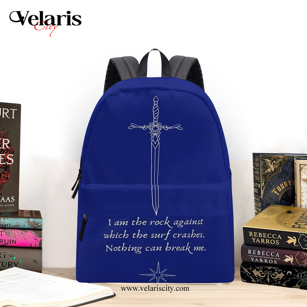 Throne of Glass Backpack, Rock Against Surf Quote, Fantasy Bookish Gift for Readers BPVLR21