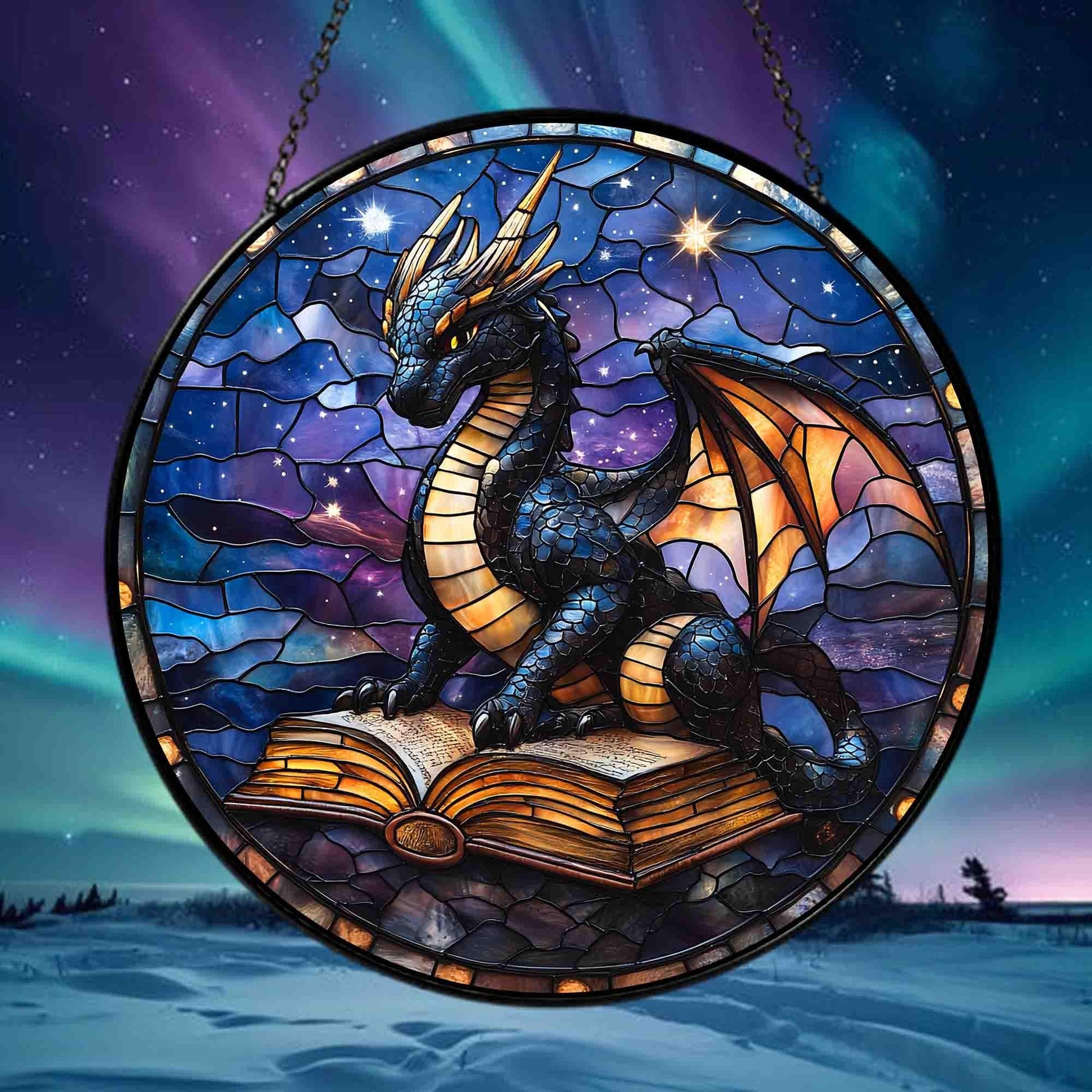 Fourth Wing Dragon Acrylic Suncatcher, Fourth Wing Window Hanging For Readers, Book Lover Gift, Fantasy Book Reader Gift, Bookish Gift SGVLR20