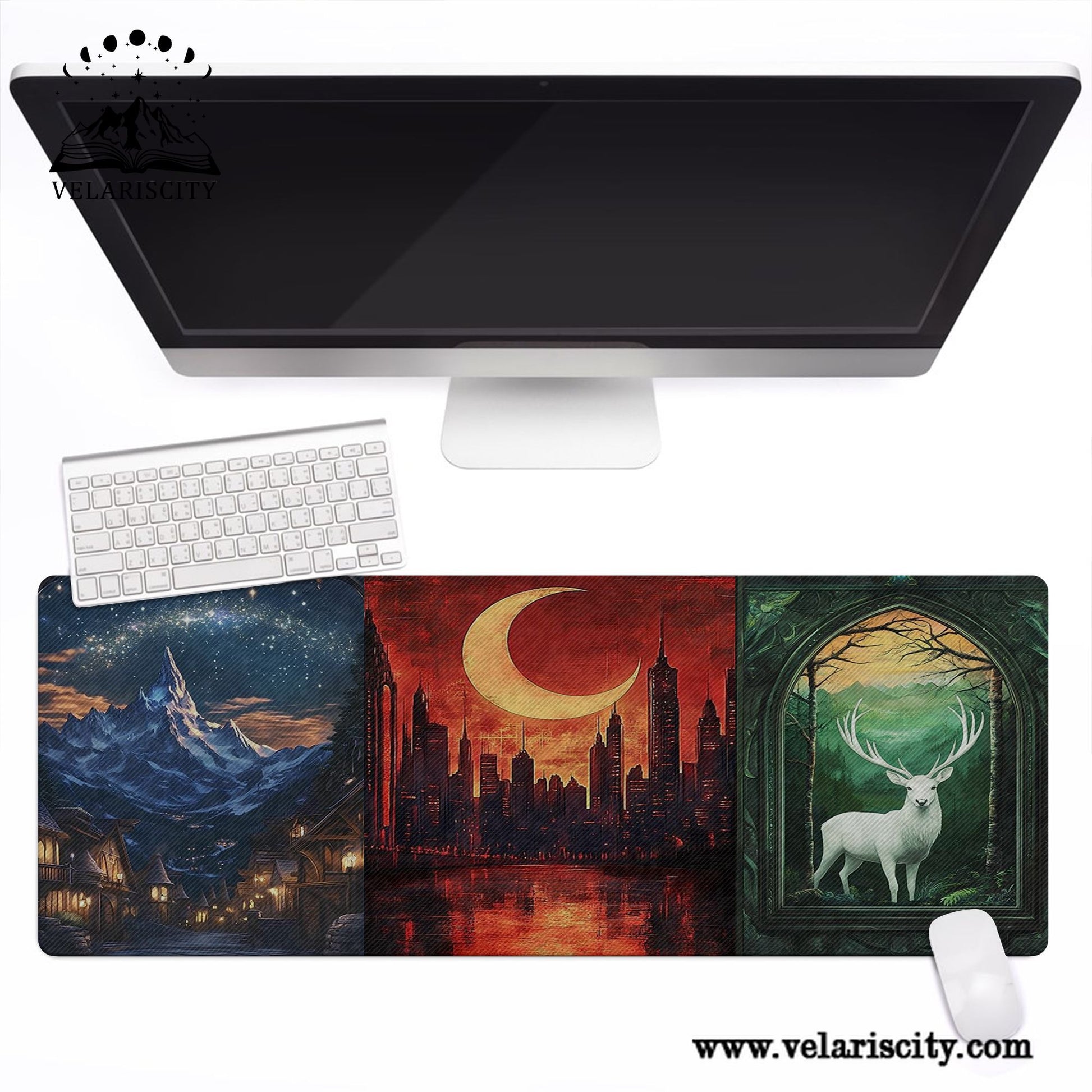 ACOTAR Desk Mat, Velaris Night Court, Crescent City, Great Stag Mouse Pad, SJM Inspired Desk Pad DMVLR26