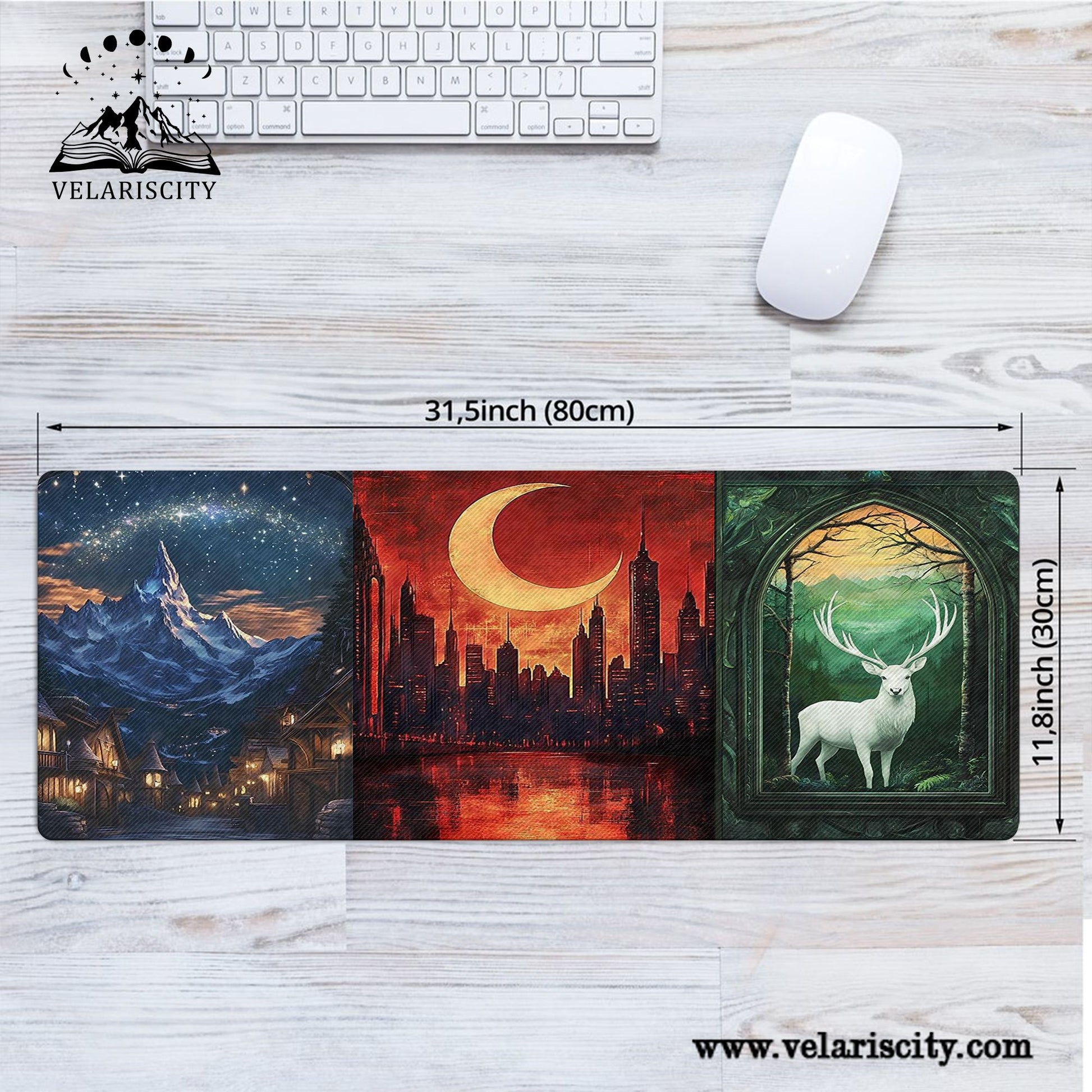ACOTAR Desk Mat, Velaris Night Court, Crescent City, Great Stag Mouse Pad, SJM Inspired Desk Pad DMVLR26
