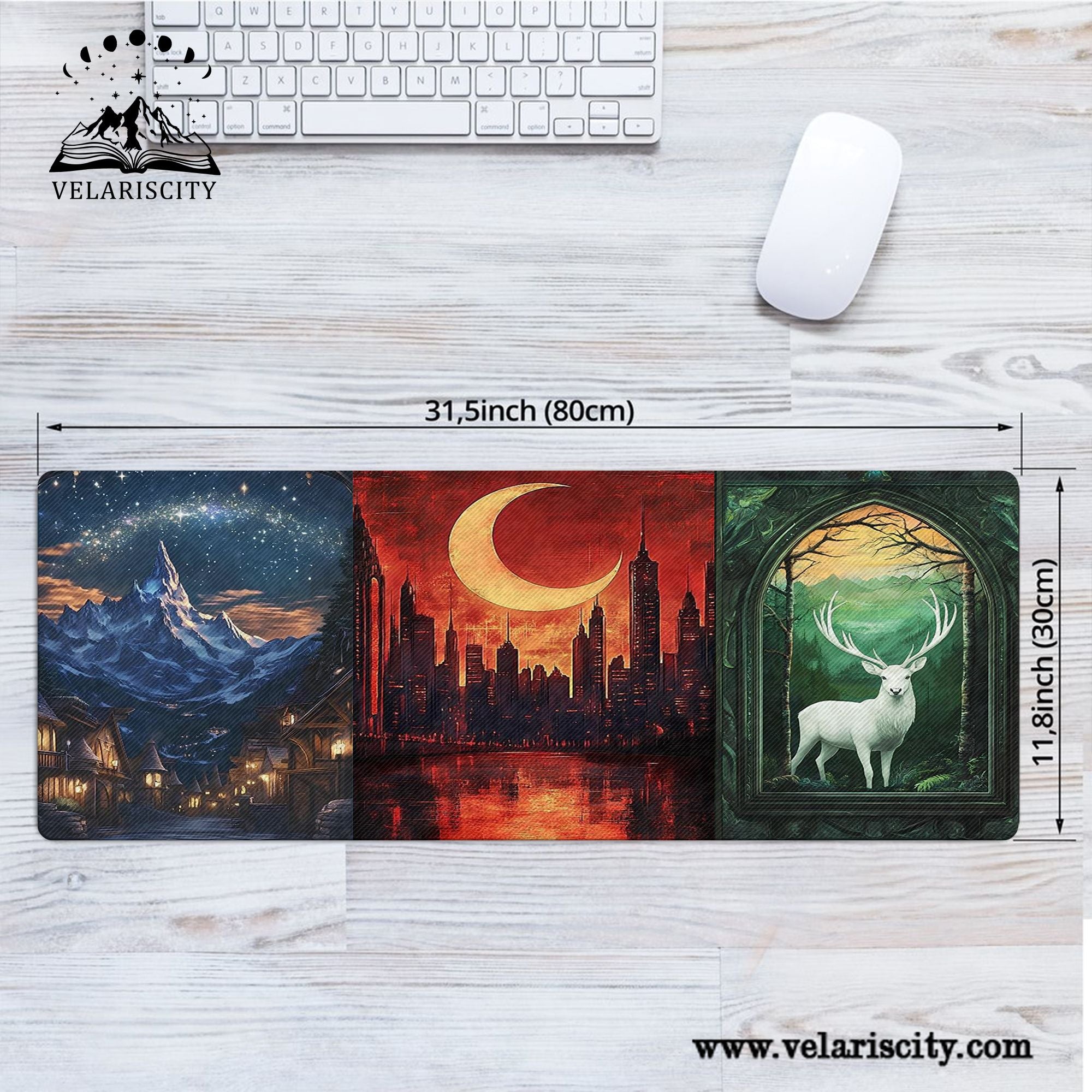 ACOTAR Desk Mat, Velaris Night Court, Crescent City, Great Stag Mouse Pad, SJM Inspired Desk Pad DMVLR26