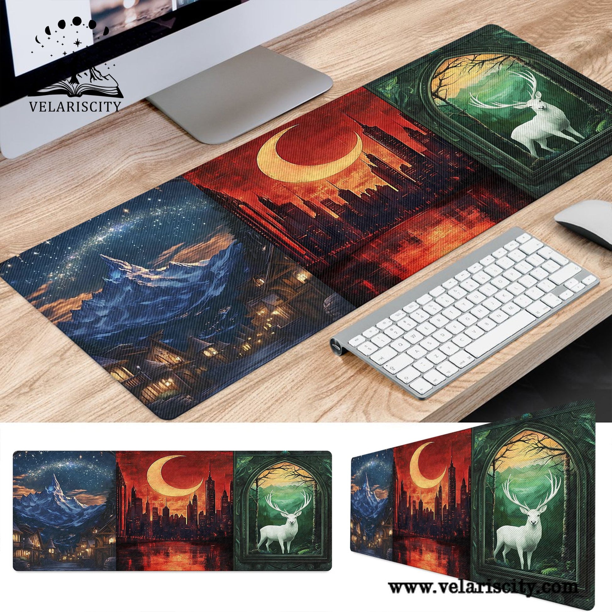 ACOTAR Desk Mat, Velaris Night Court, Crescent City, Great Stag Mouse Pad, SJM Inspired Desk Pad DMVLR26
