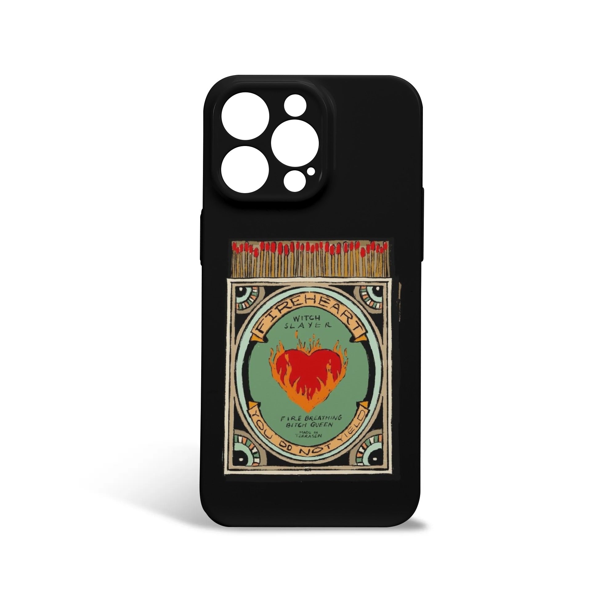 Fireheart Matchbox Inspired Phone Case - Throne Of Glass Inspired Magical Sword Design, Fantasy Novel iPhone Cover, Witch Slayer Terrasen Design iPhone Case PCVLR20
