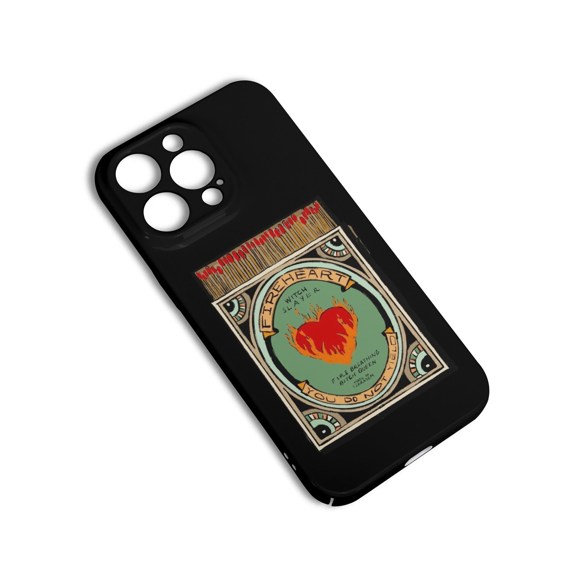 Fireheart Matchbox Inspired Phone Case - Throne Of Glass Inspired Magical Sword Design, Fantasy Novel iPhone Cover, Witch Slayer Terrasen Design iPhone Case PCVLR20