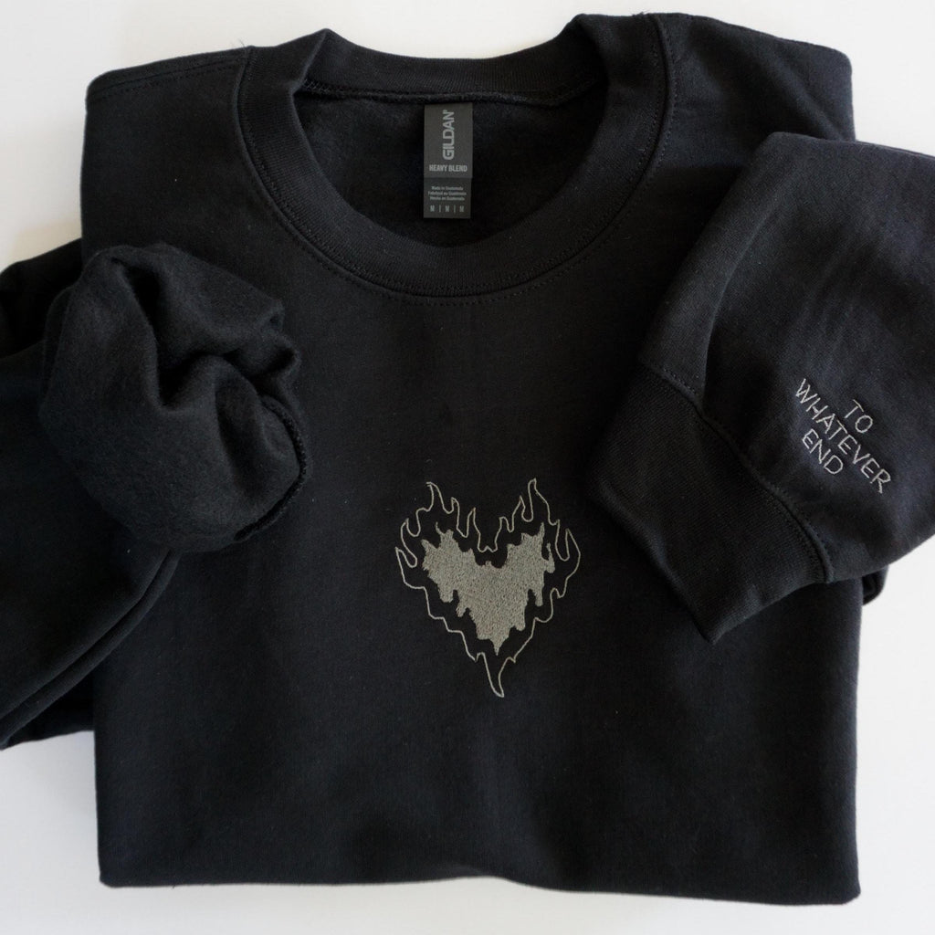 Fireheart SJM Throne of Glass Embroidered Crewneck Sweatshirt VEMB43