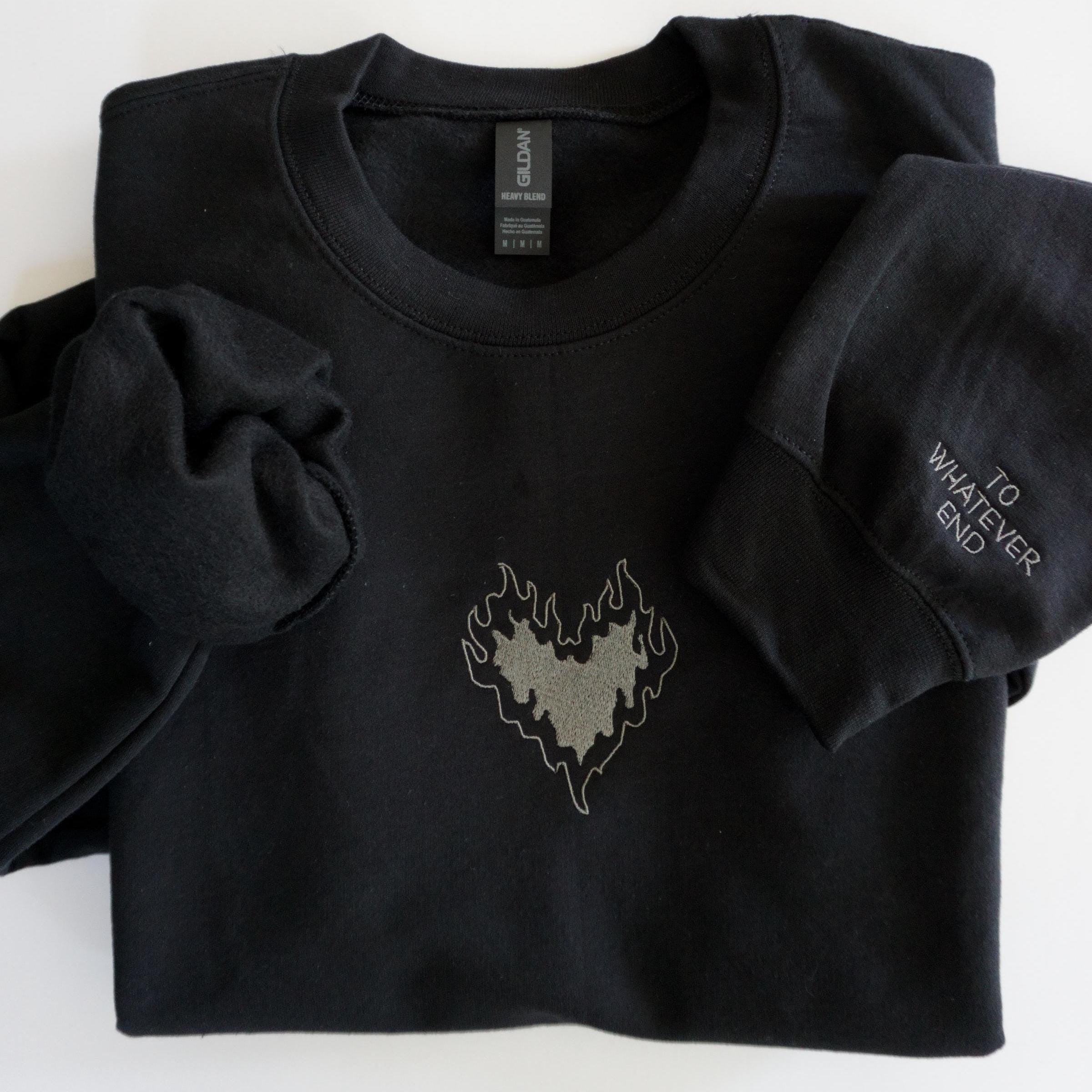 Fireheart SJM Throne of Glass Embroidered Crewneck Sweatshirt VEMB43